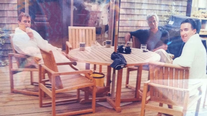 Andrew Mountbatten-Windsor, Jeffrey Epstein and Peter Mandelson together in open photo