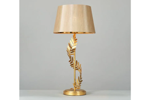 BHS Brookby stem table lamp, satin brass, Glamoratti style