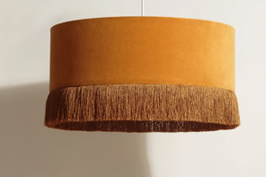 Oliver Bonas ero yellow velvet pendant lampshade, Glamoratti style