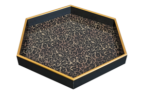LLB hexagon tray, Roxy leopard, Glamoratti style