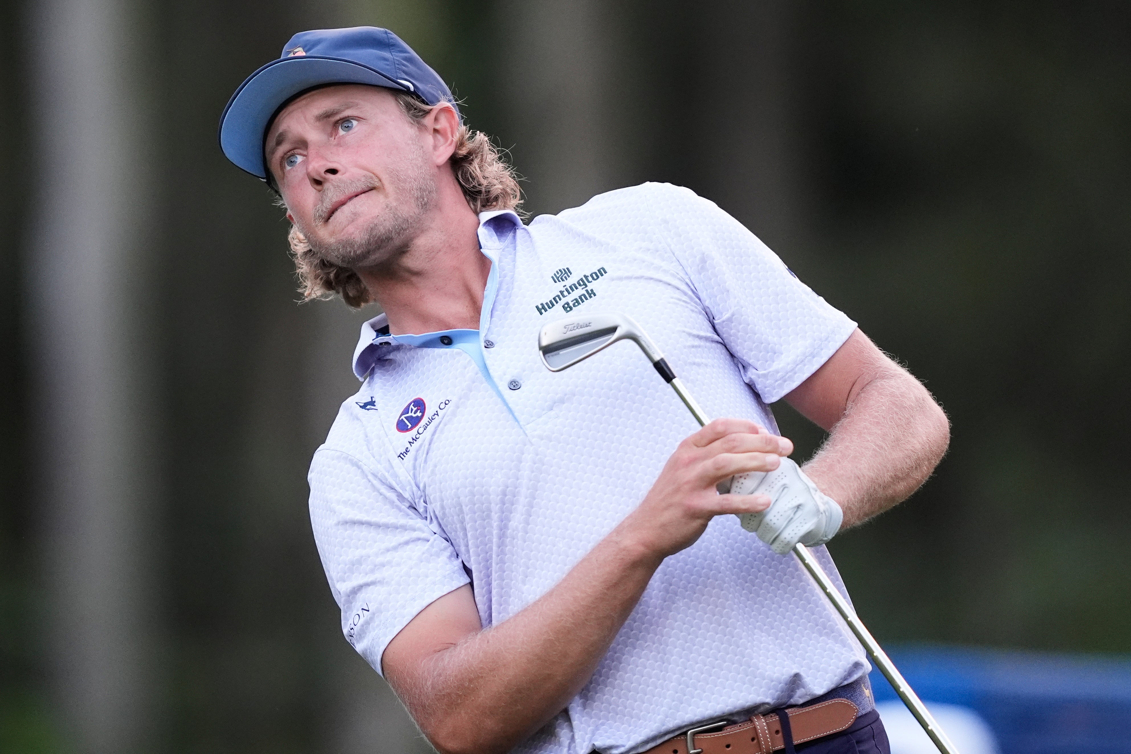 Austin Smotherman will return first thing on Friday morning to compete the first round which could see him out front