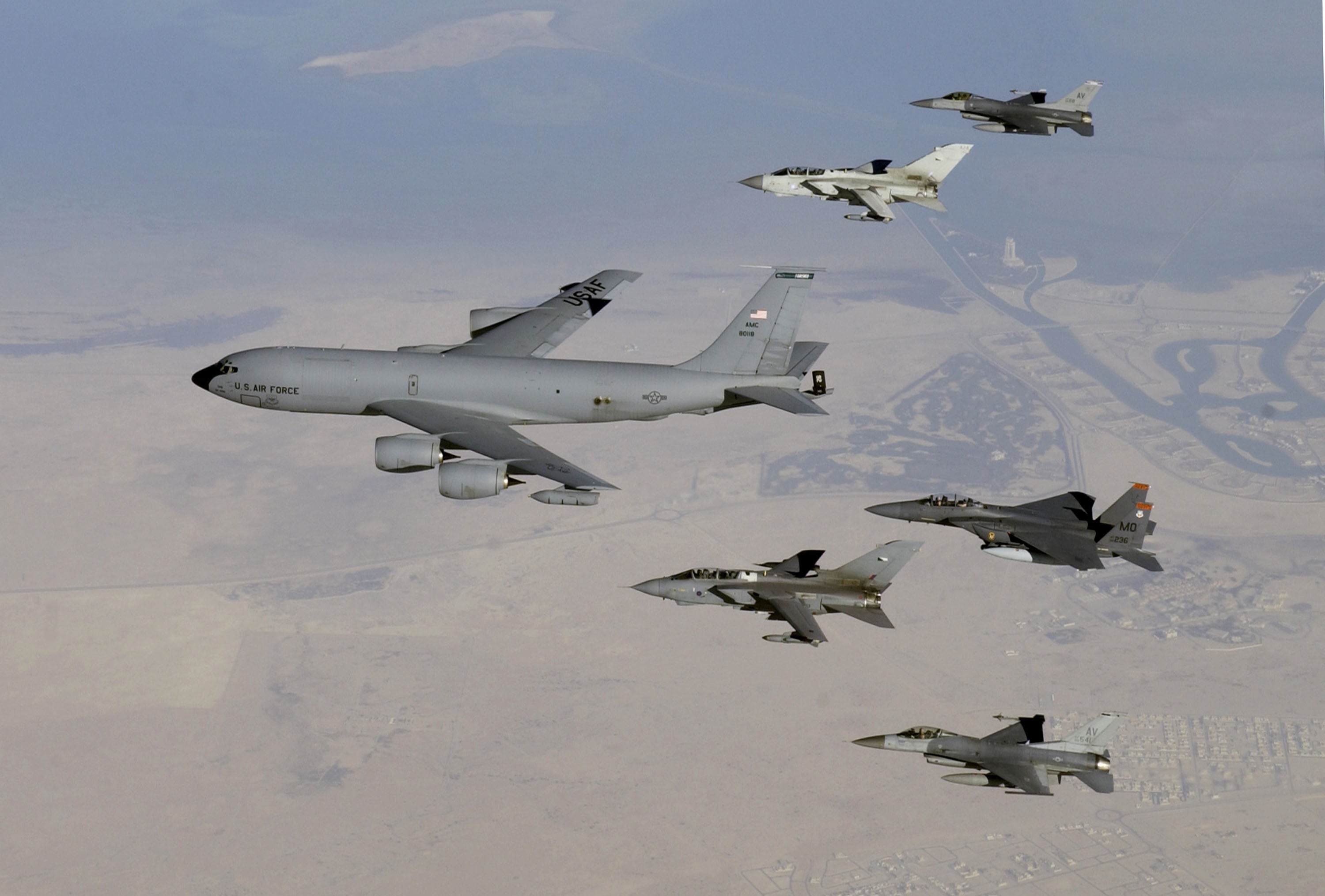 The KC-135 has been at the forefront of USAF operations for more than 60 years (file)