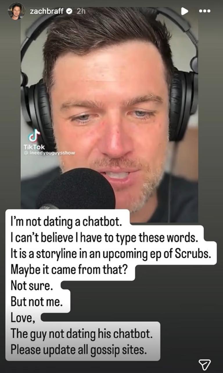 Uno screenshot della storia Instagram dell'attore questa settimana