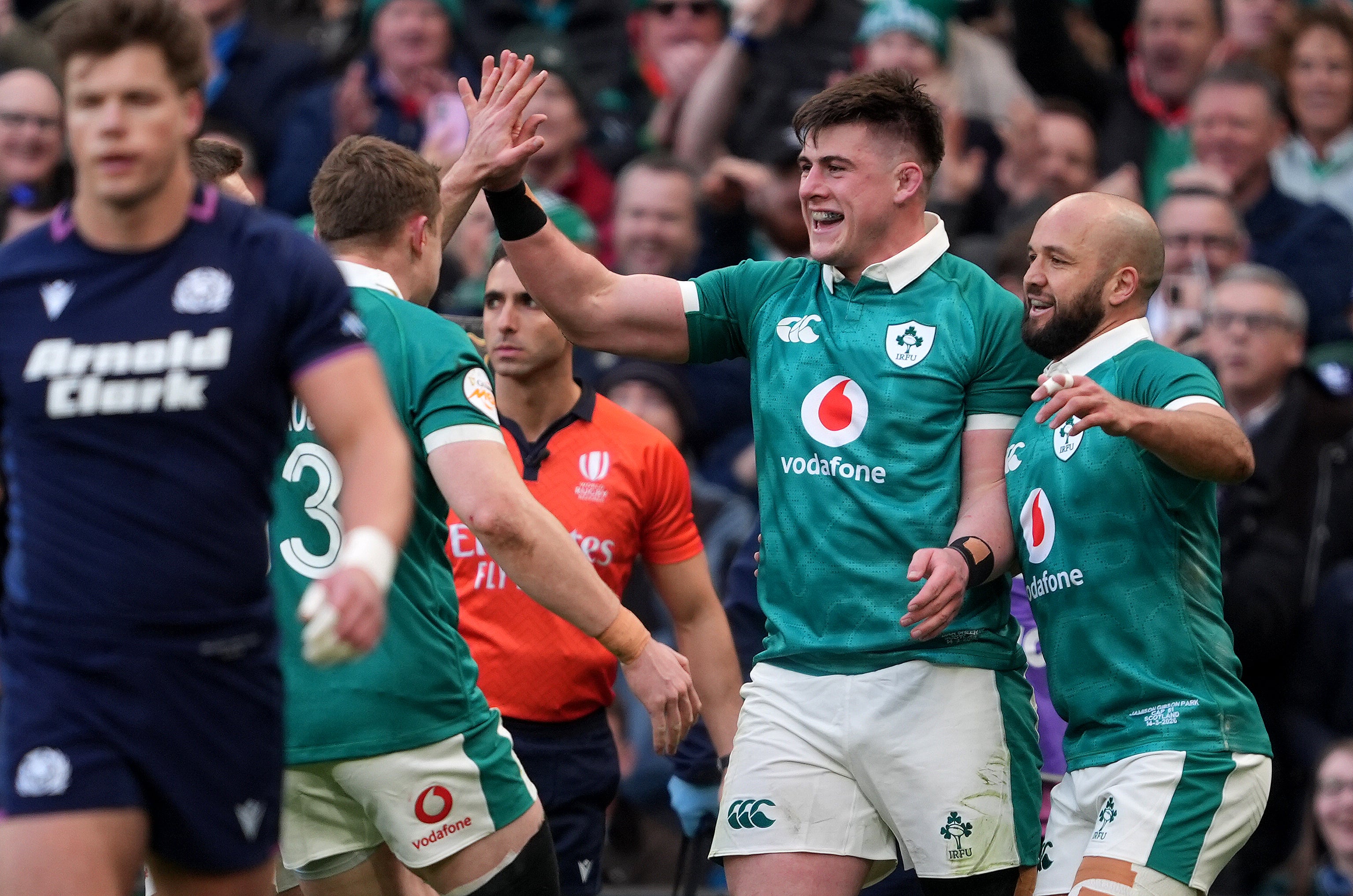 Dan Sheehan (centre) will captain Ireland this summer