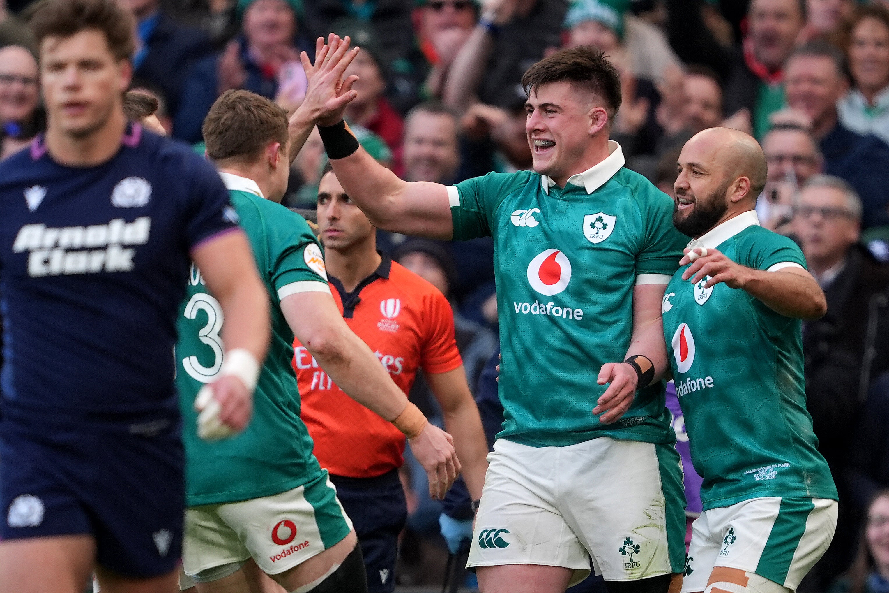 Dan Sheehan (centre) will captain Ireland this summer (Brian Lawless/PA Wire)