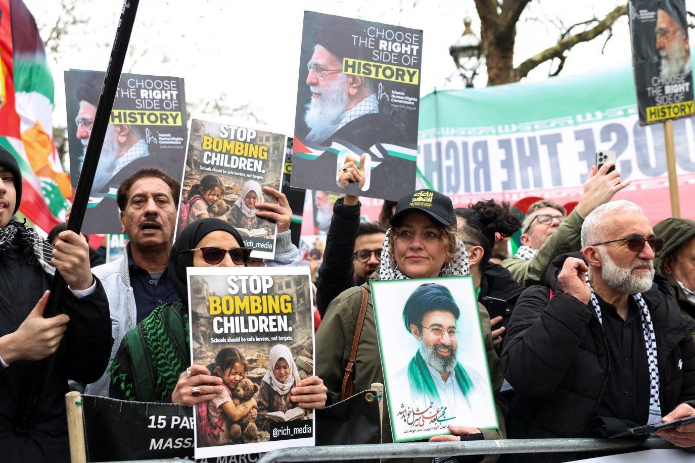 al-Quds Day protestors in support of Palestine