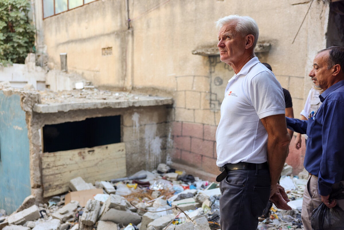 Jan Egeland, former UN humanitarian aid chief and current secretary general of the Norwegian Refugee Council, is pictured during a recent trip to the West Bank