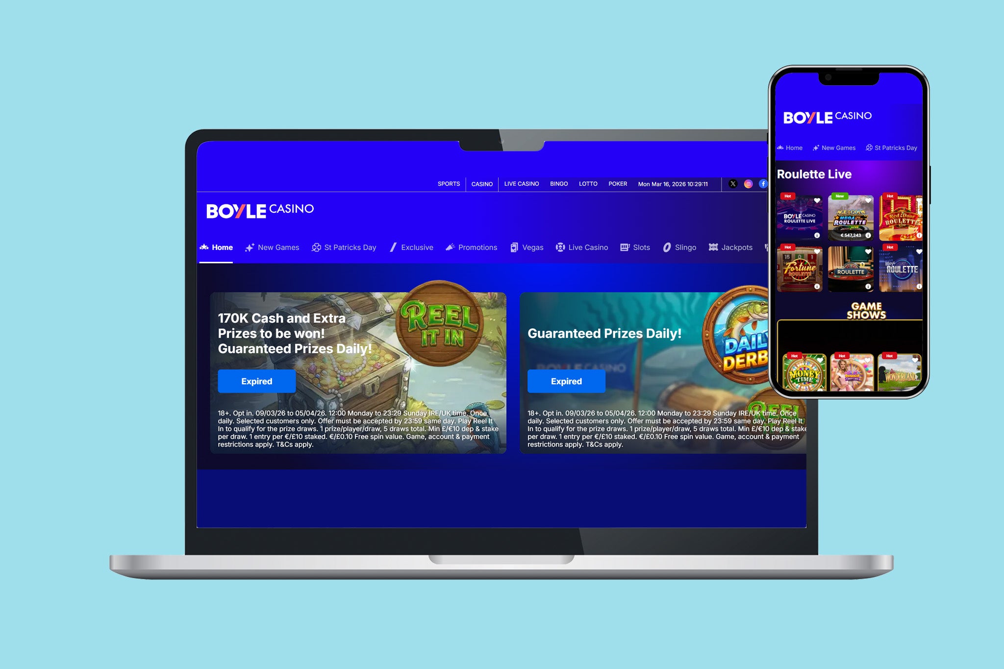 Boyles have a range of bespoke live casino games