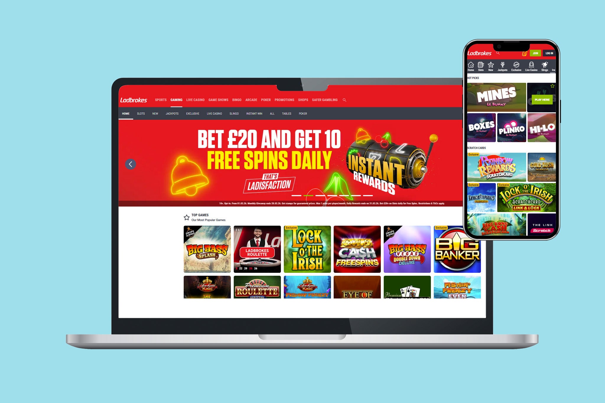 Be mindful that the Ladbrokes bonus funds come with 10x wagering requirements
