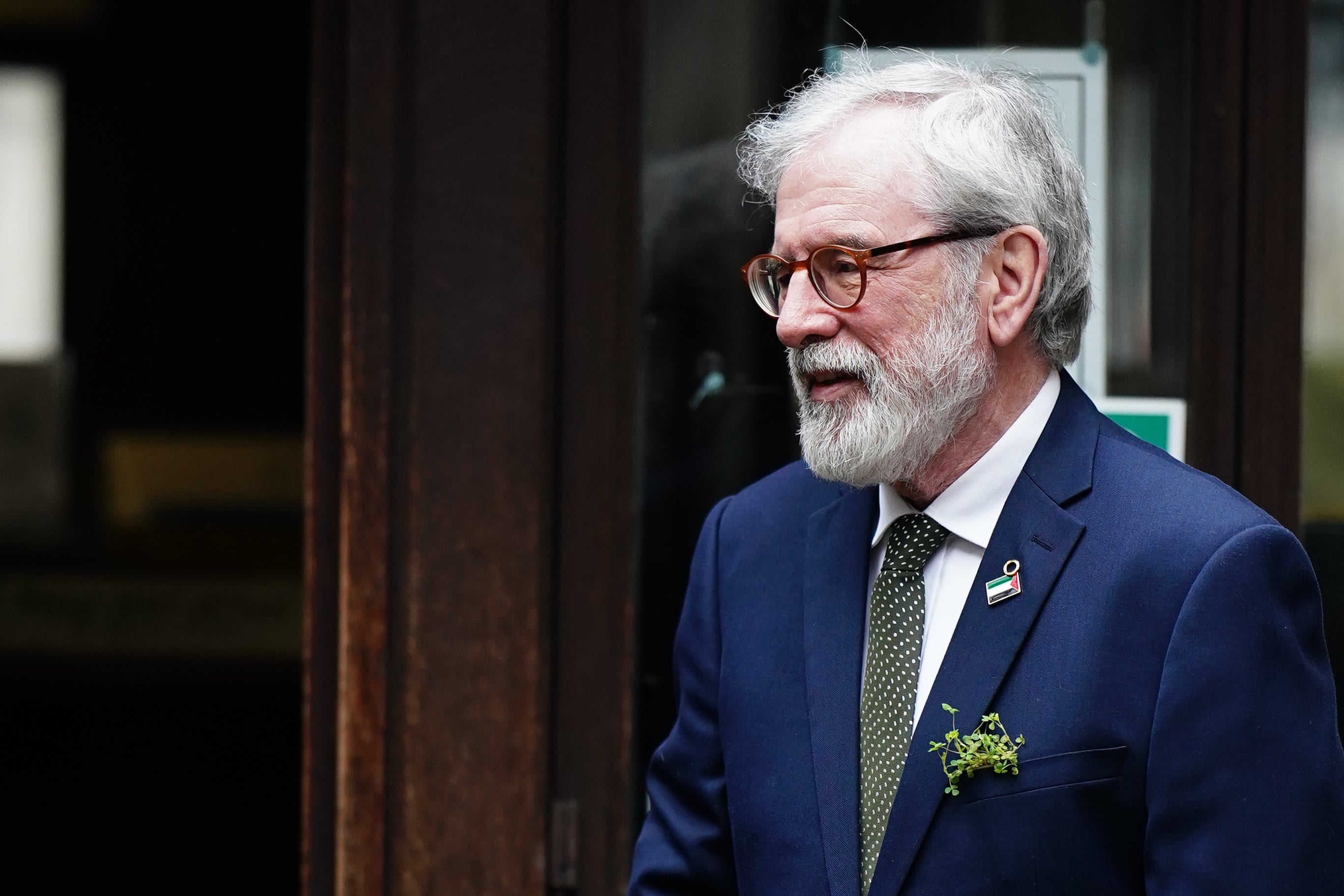 Gerry Adams arrives at the Royal Courts of Justice in central London, where civil proceedings have been launched against the former Sinn Fein president (Aaron Chown/PA)