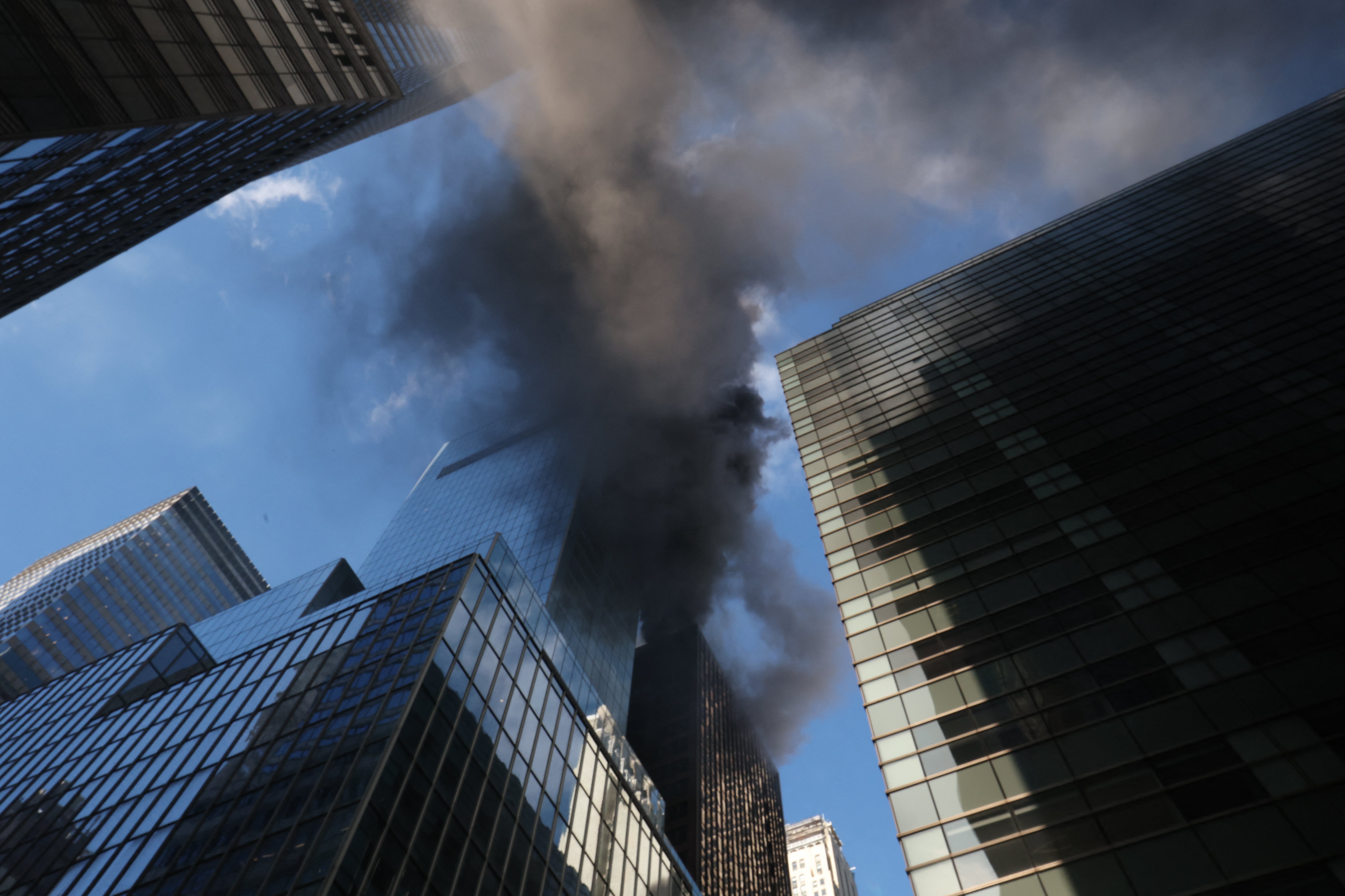 Massive fire erupts at building near start of St Patrick’s Day parade in New York