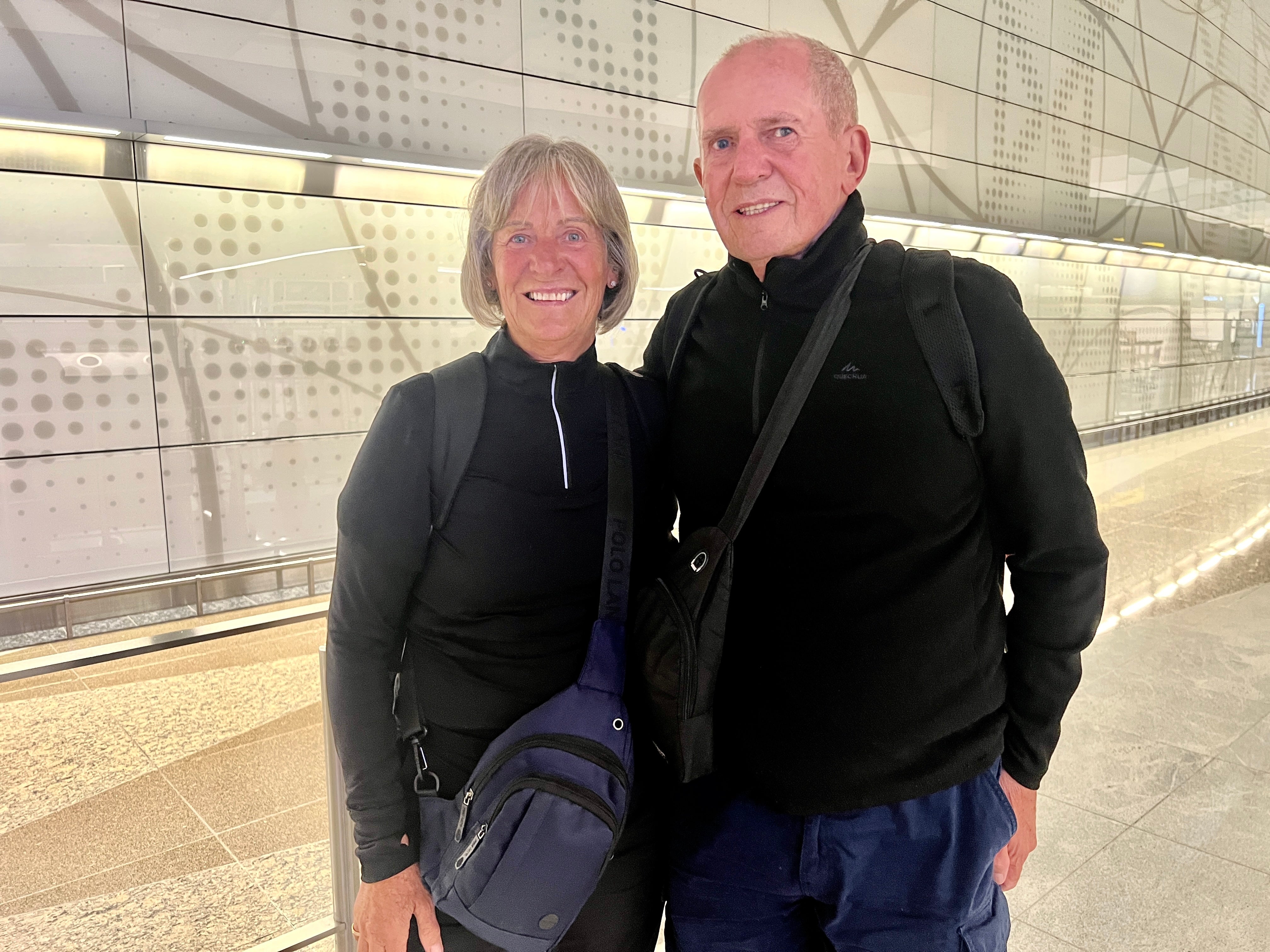Heading home: Karen and Daniel Fletcher, going from Bali to Bolton