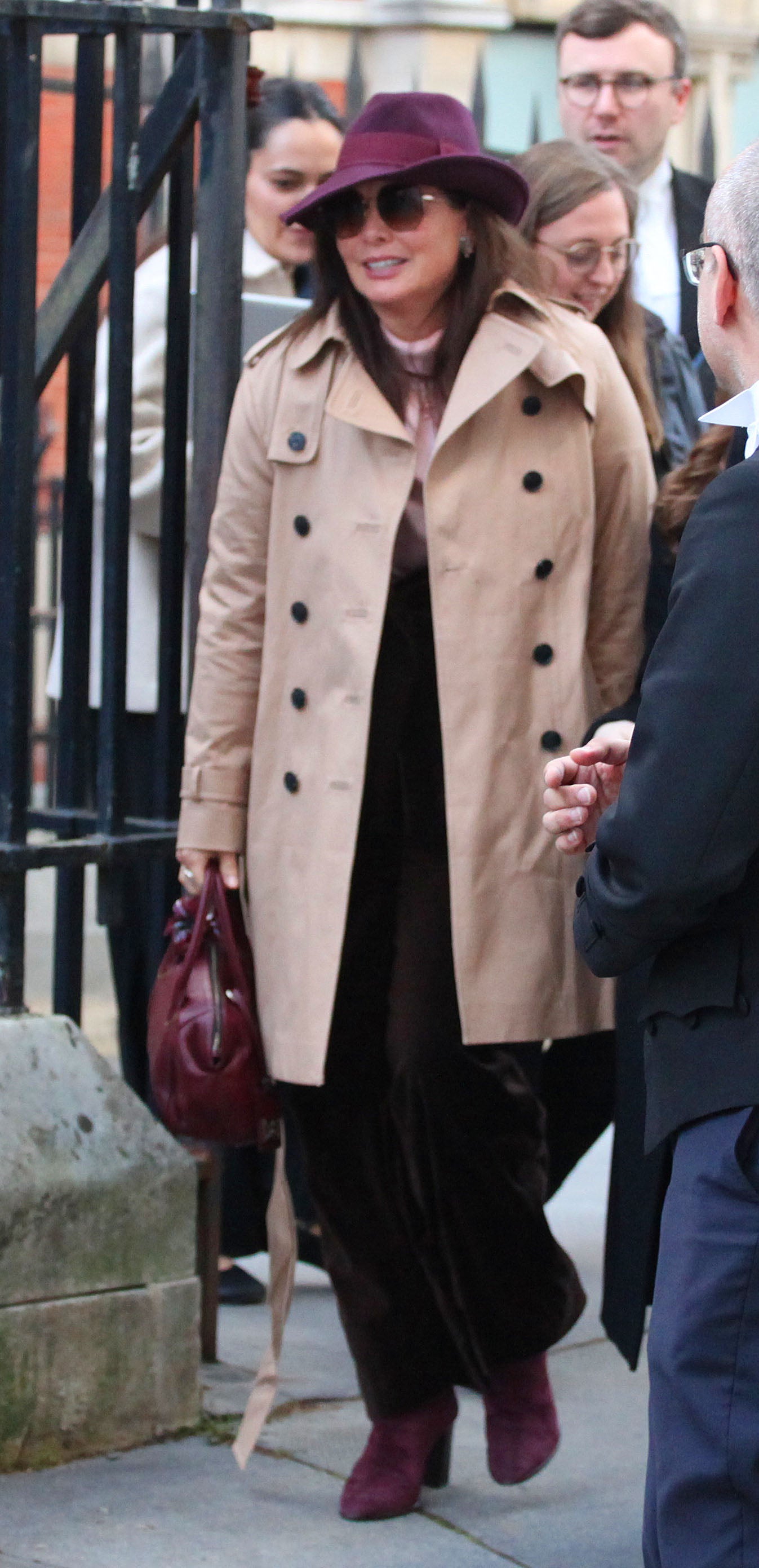 Maria-Christina Copinger-Symes outside Court of Appeal after divorce hearing