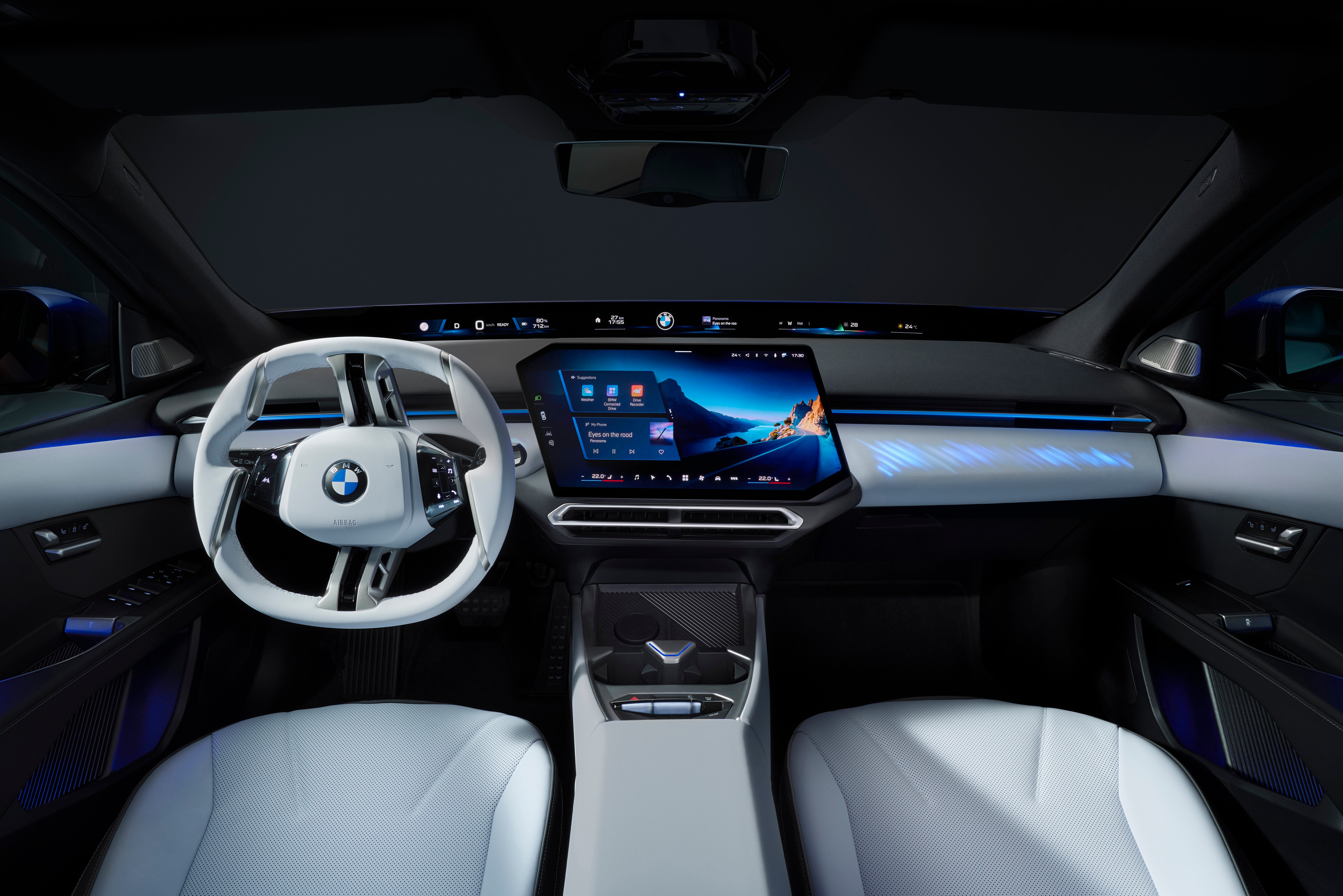 The new BMW i3 features the Panoramic iDrive first seen on the latest BMW iX3