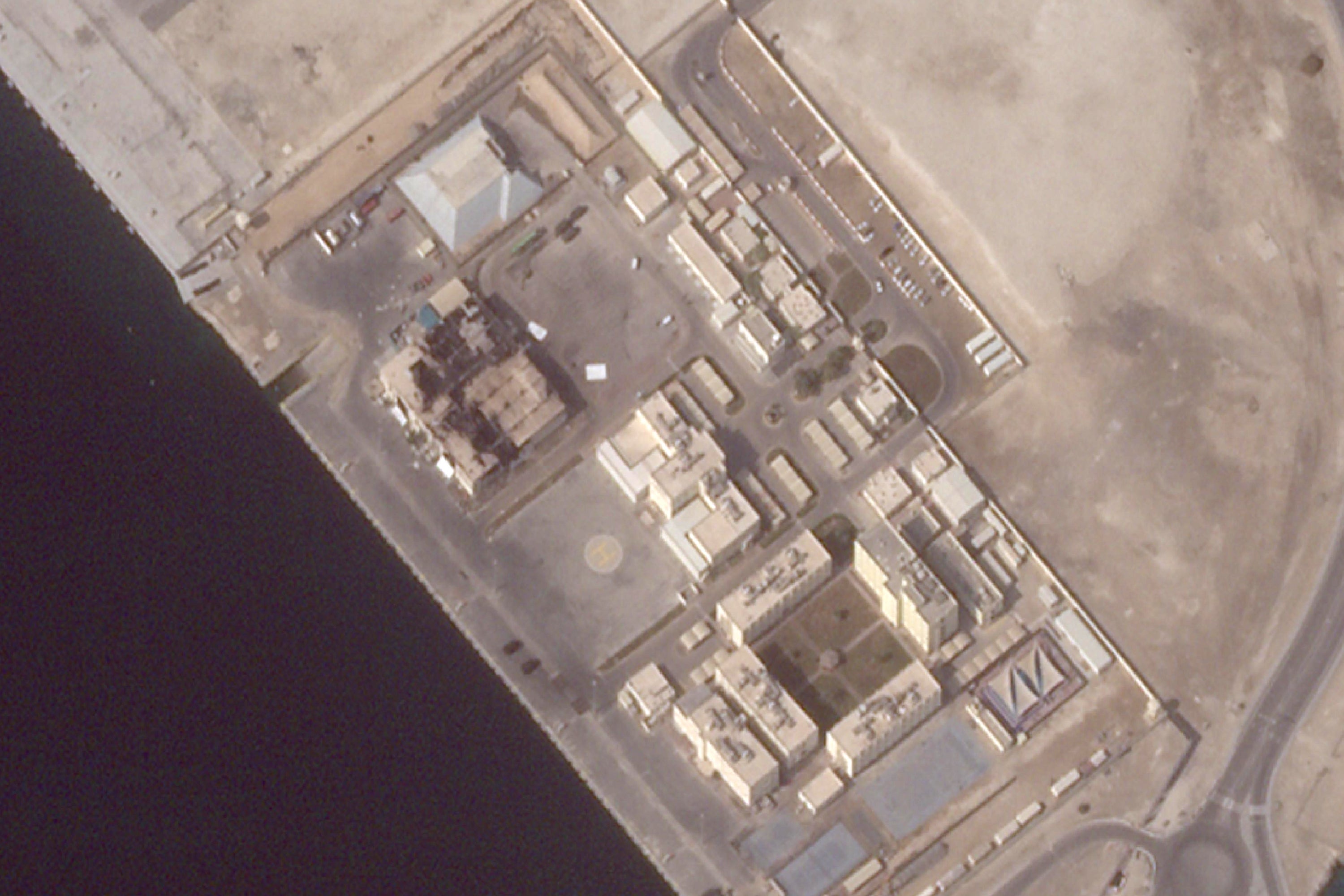 Damage to a French naval base called Camp de la Paix in Abu Dhabi, United Arab Emirates, March 3, 2026
