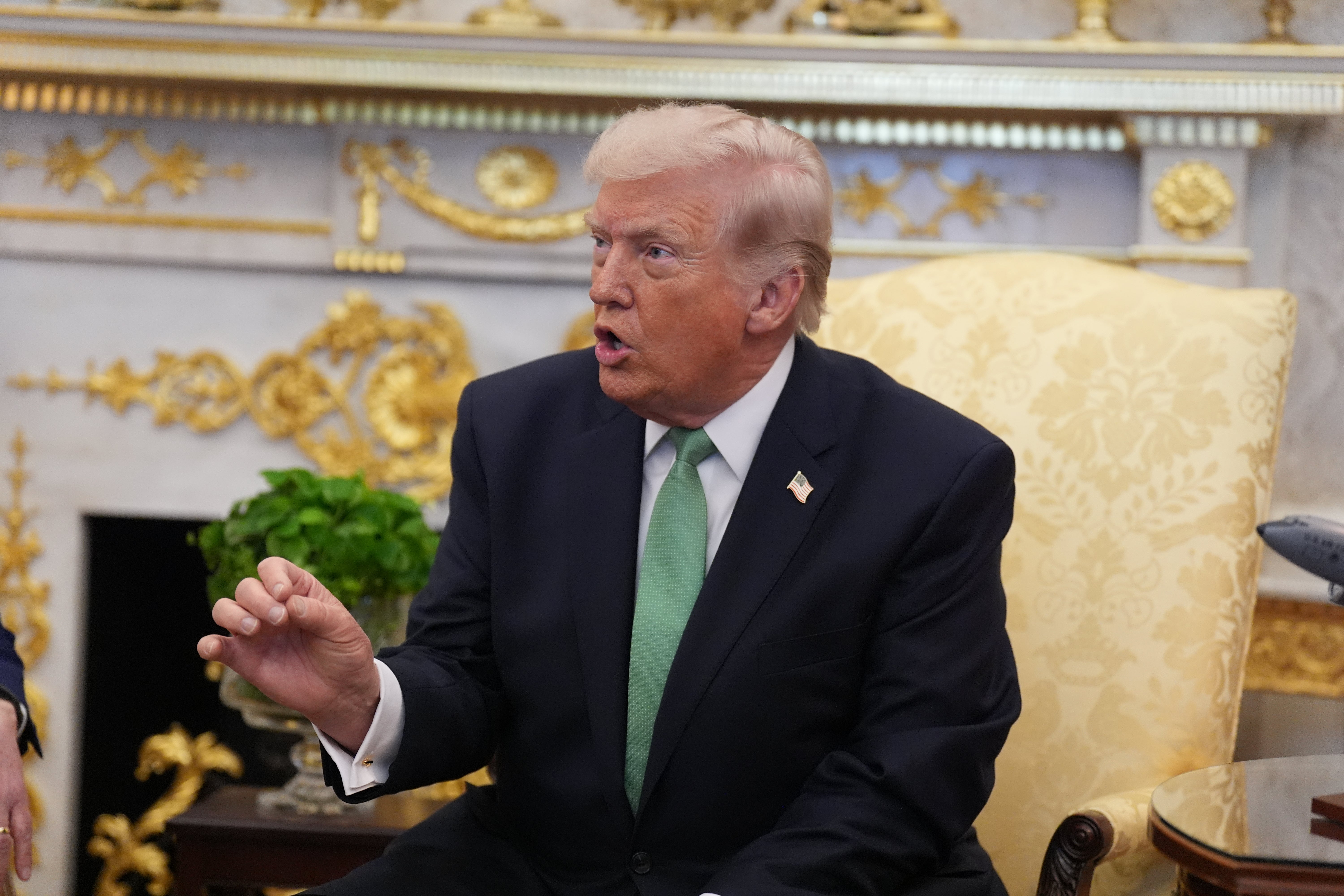 US president Donald Trump was asked about the BBC during a press opportunity with Irish premier Micheal Martin