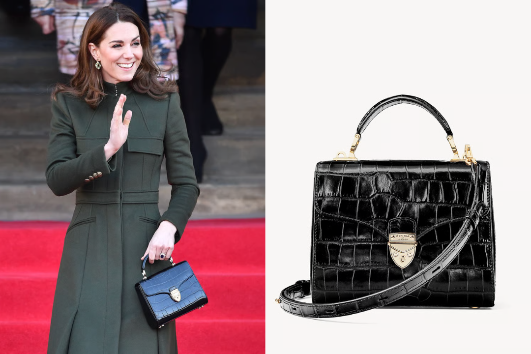 Kate Middleton has been pictured numerous times with different colourways of the midi Mayfair bag