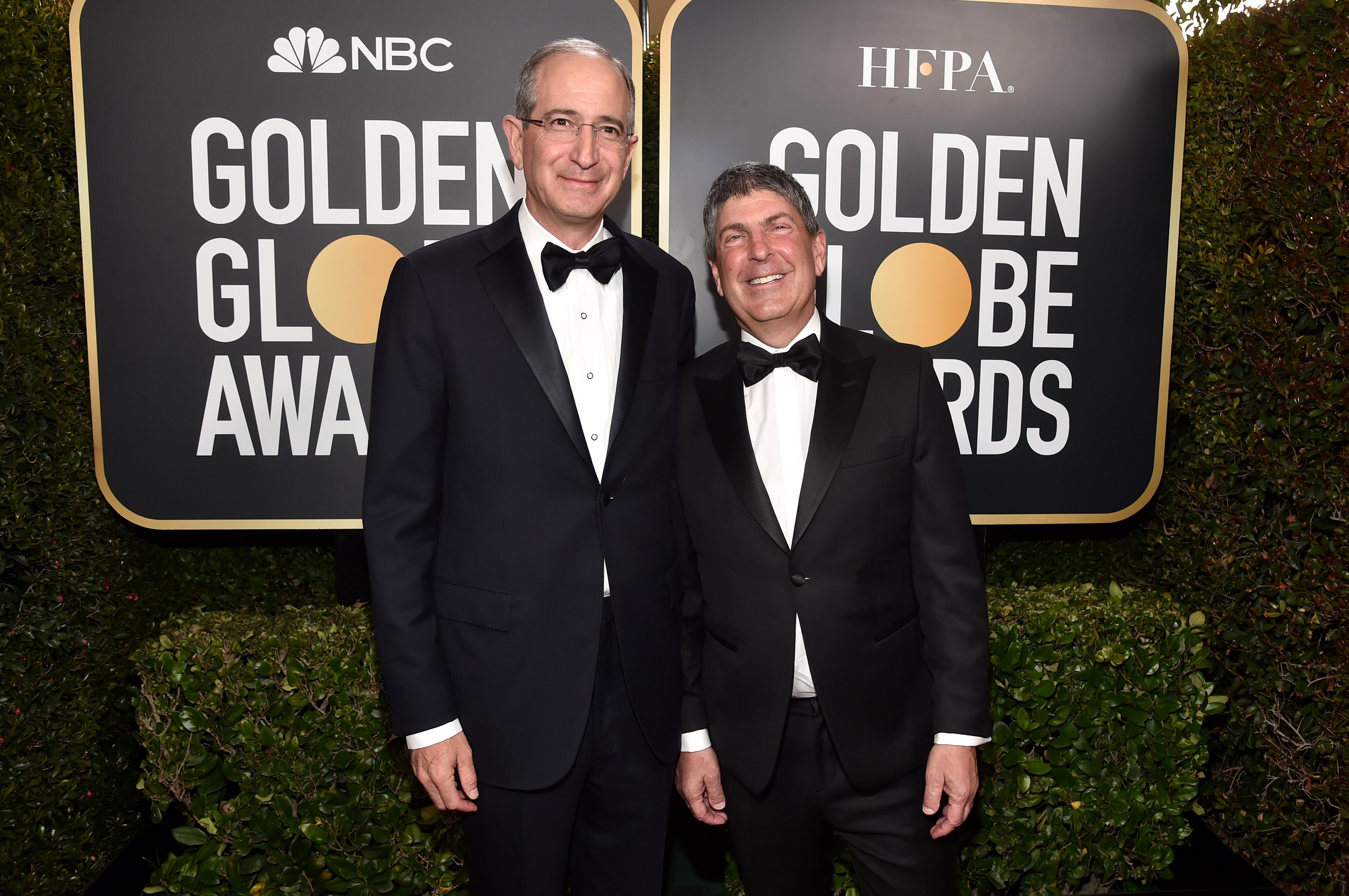 Paramount Skydance boss Jeff Shell (right), seen here with Comcast Chairman and CEO Brian Roberts, 'is panicking,' a lawyer for R.J. Cipriani, who Shell accused of extortion, said on Tuesday