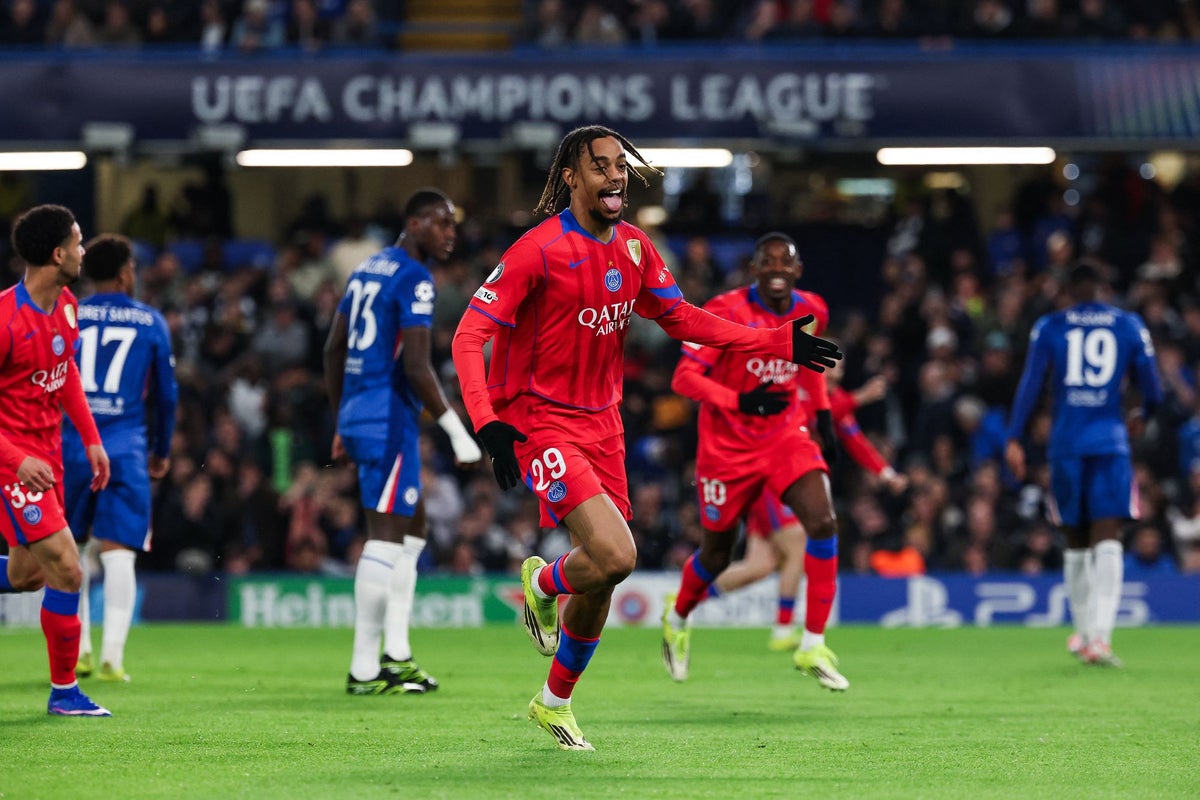 Chelsea vs PSG LIVE: Superb Barcola strike extends visitors’ lead in Champions League drubbing