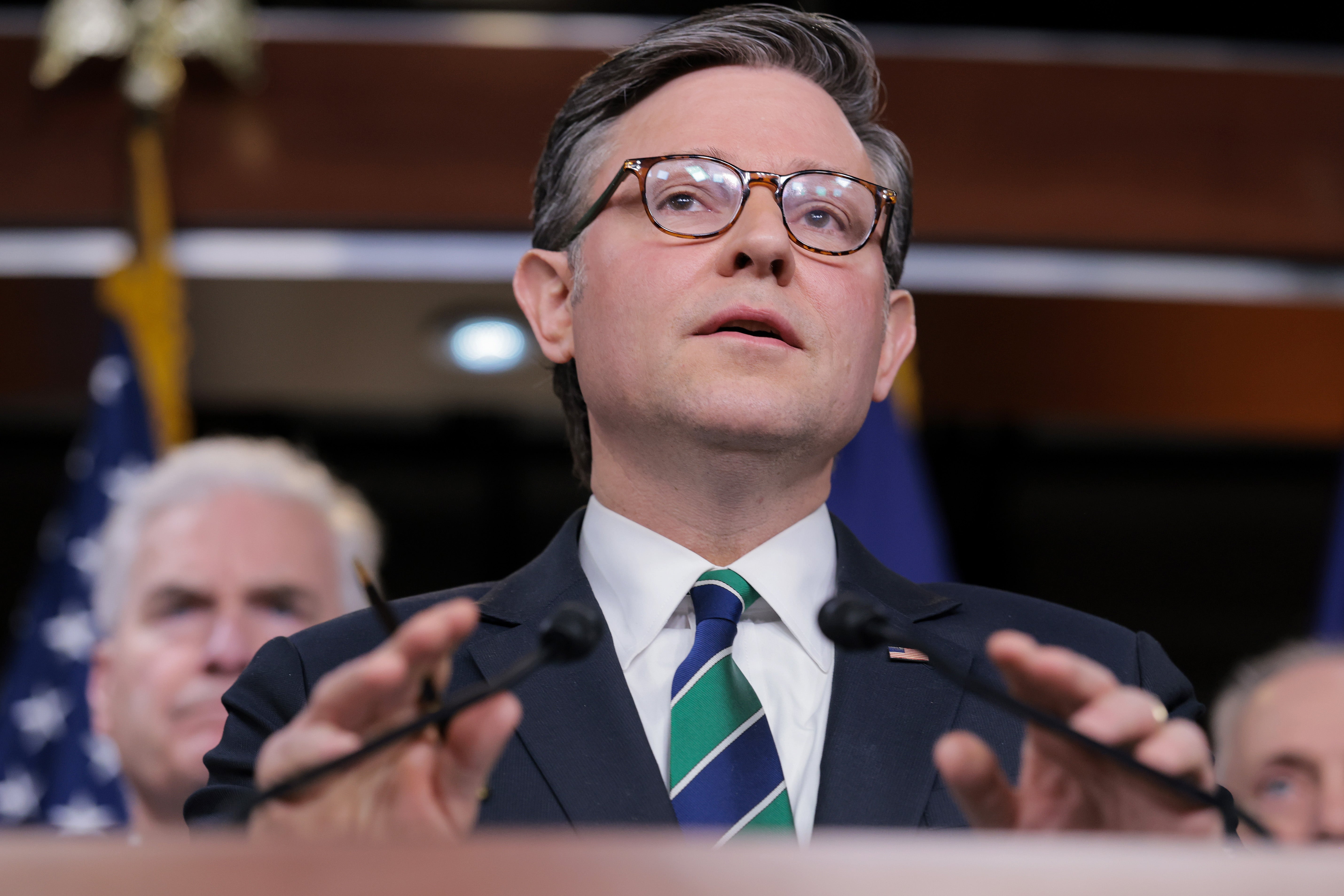 Speaker of the House Mike Johnson (R-LA) said that Congress should pass a supplemental military spending bill for Iran to replenish the nation’s military resources