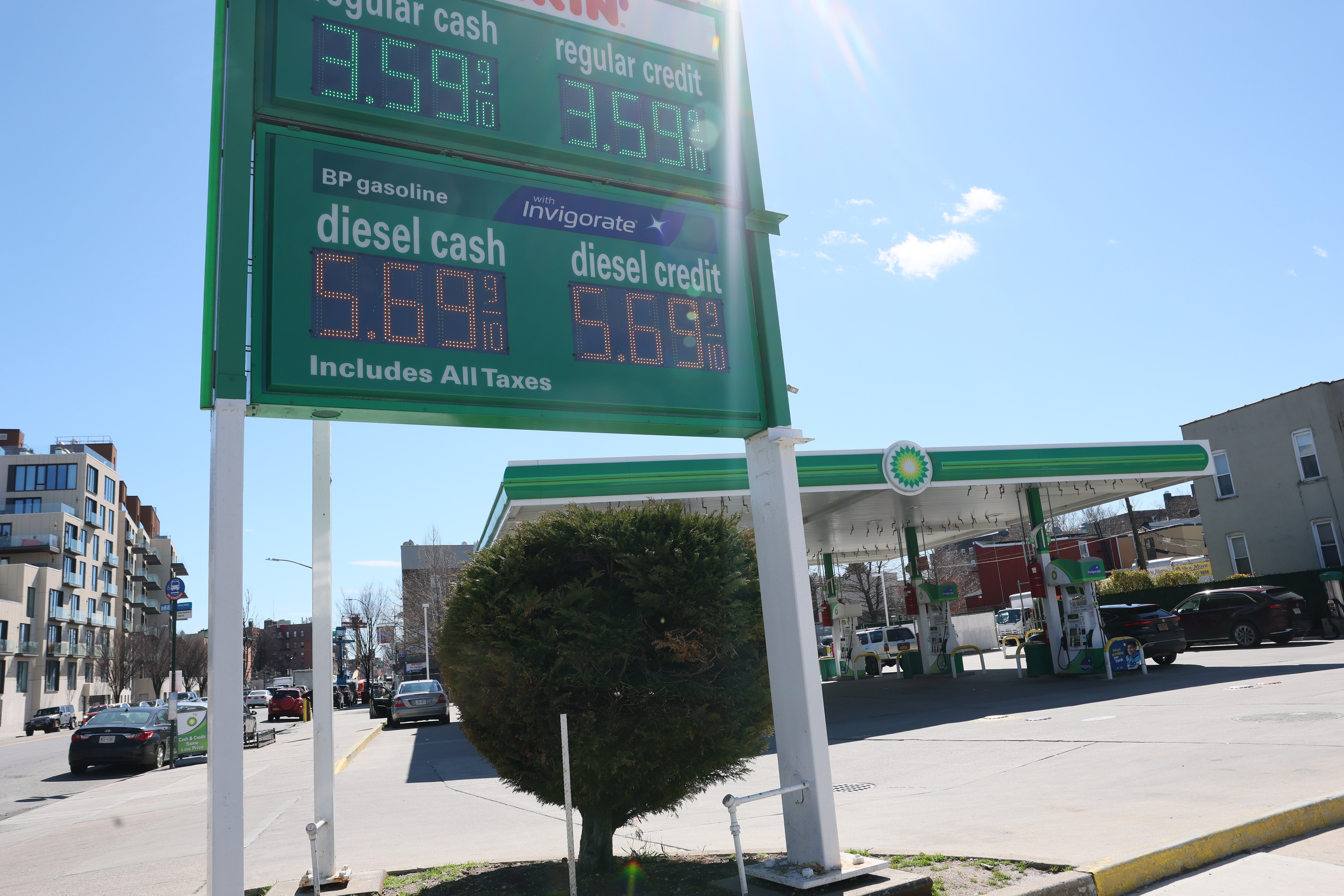 Gas prices rose Tuesday to their highest level since October 2023 as the war with Iran impacts oil tankers' ability to pass through the Strait of Hormuz