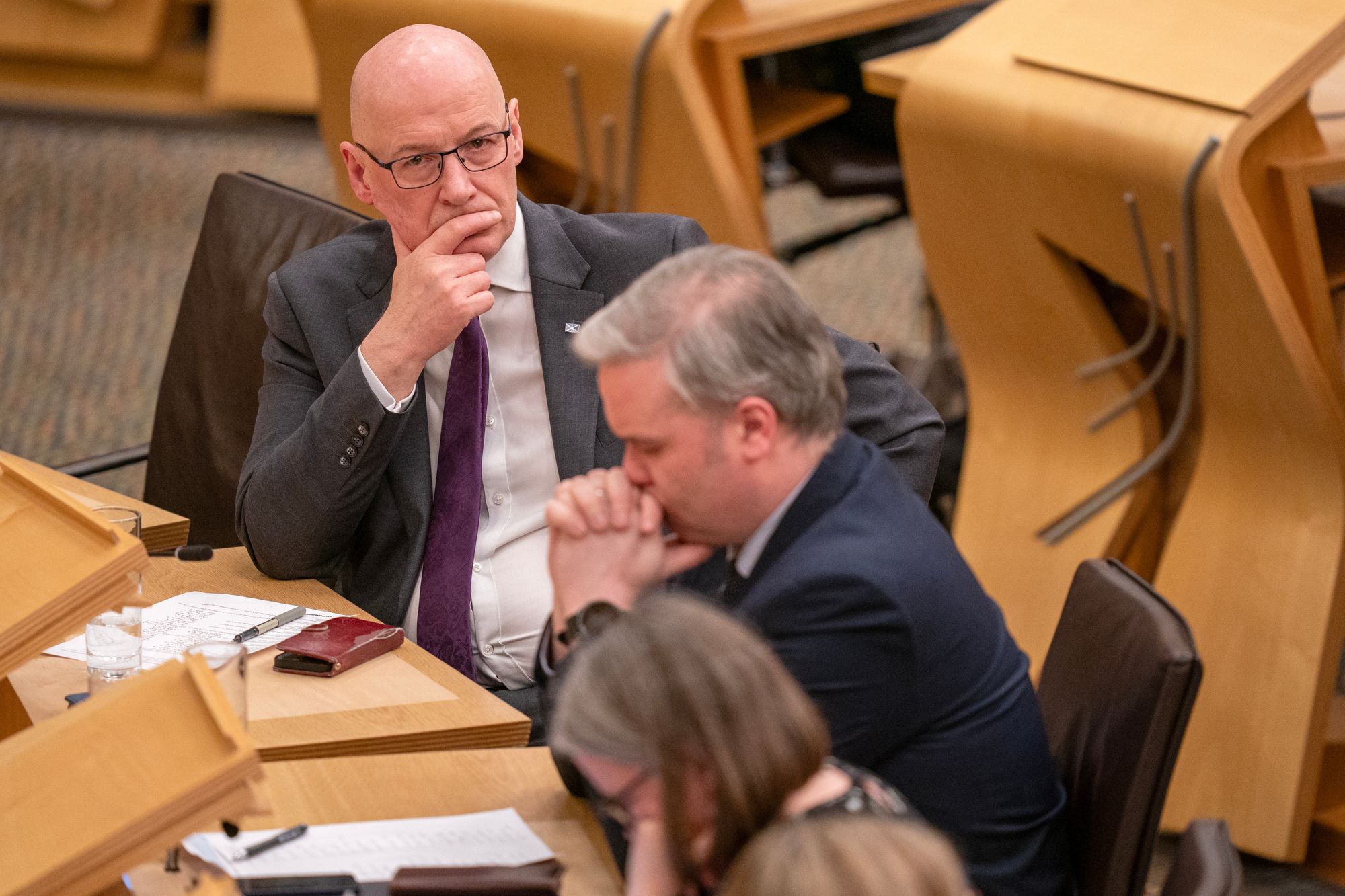 First Minster John Swinney during the final Stage 3 vote