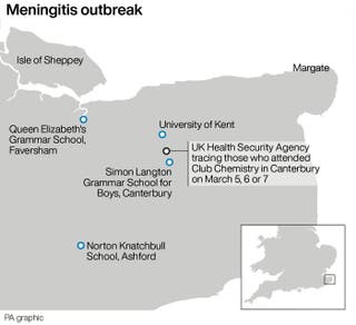 Cases have been identified in various areas across Kent