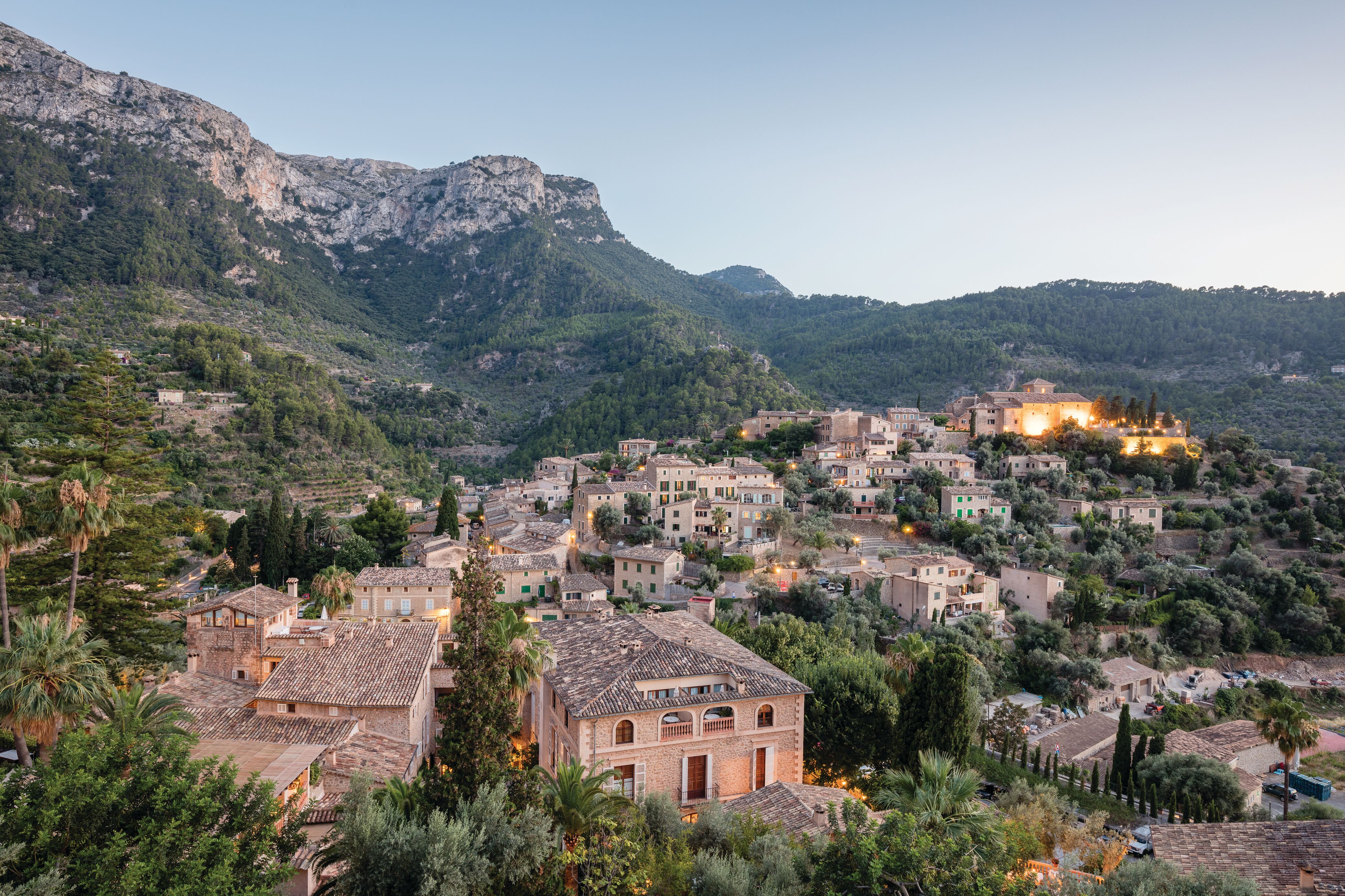 The hotel sits on the slopes of Tramuntana