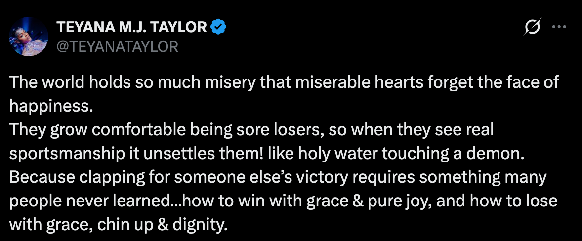 Teyana Taylor responds to criticism of her losing Oscars reaction