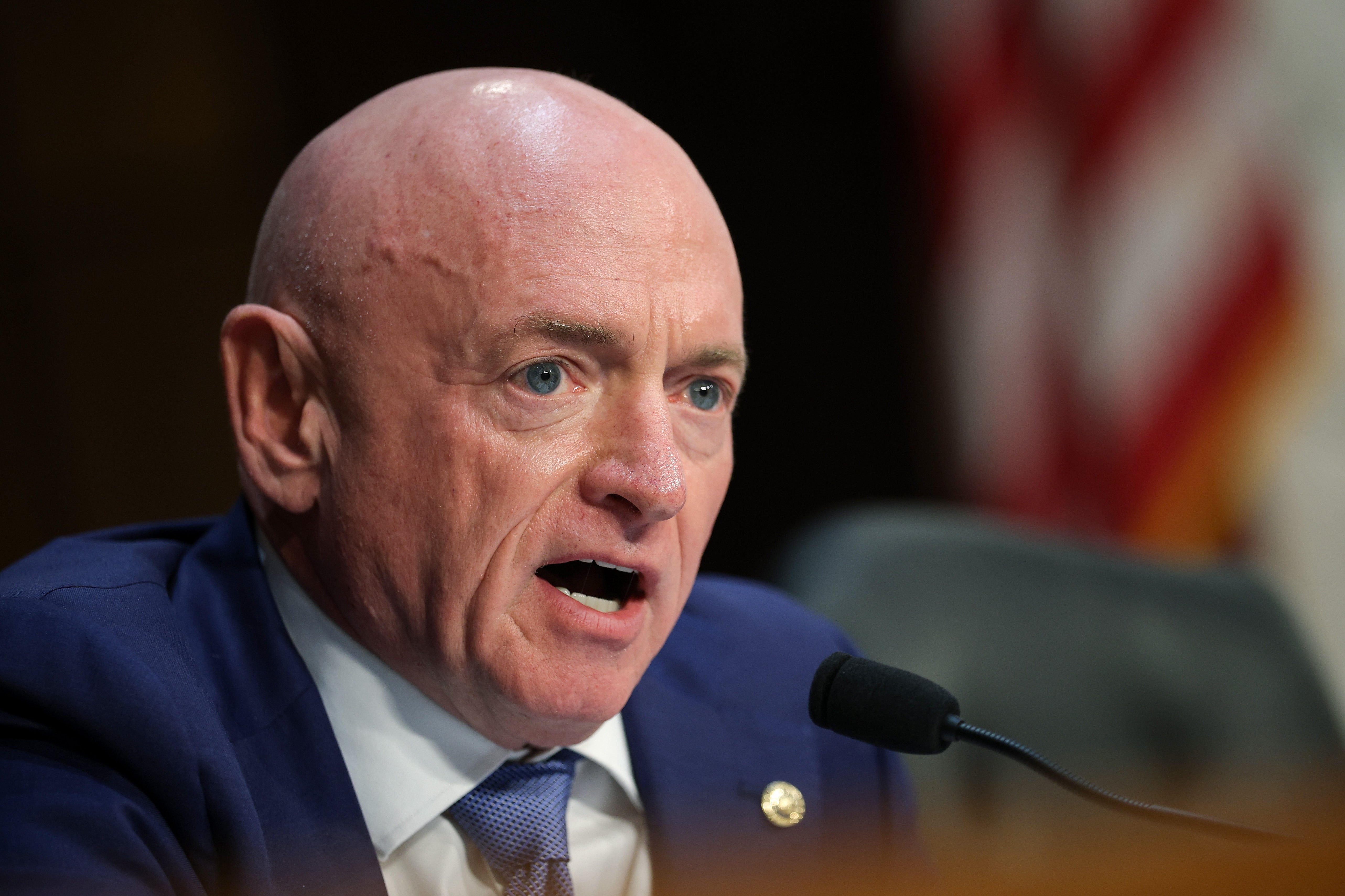 As a frequent target of the Trump administration, Sen. Mark Kelly (D-Ariz.) has used his Navy credentials to make the case against the war in Iran.