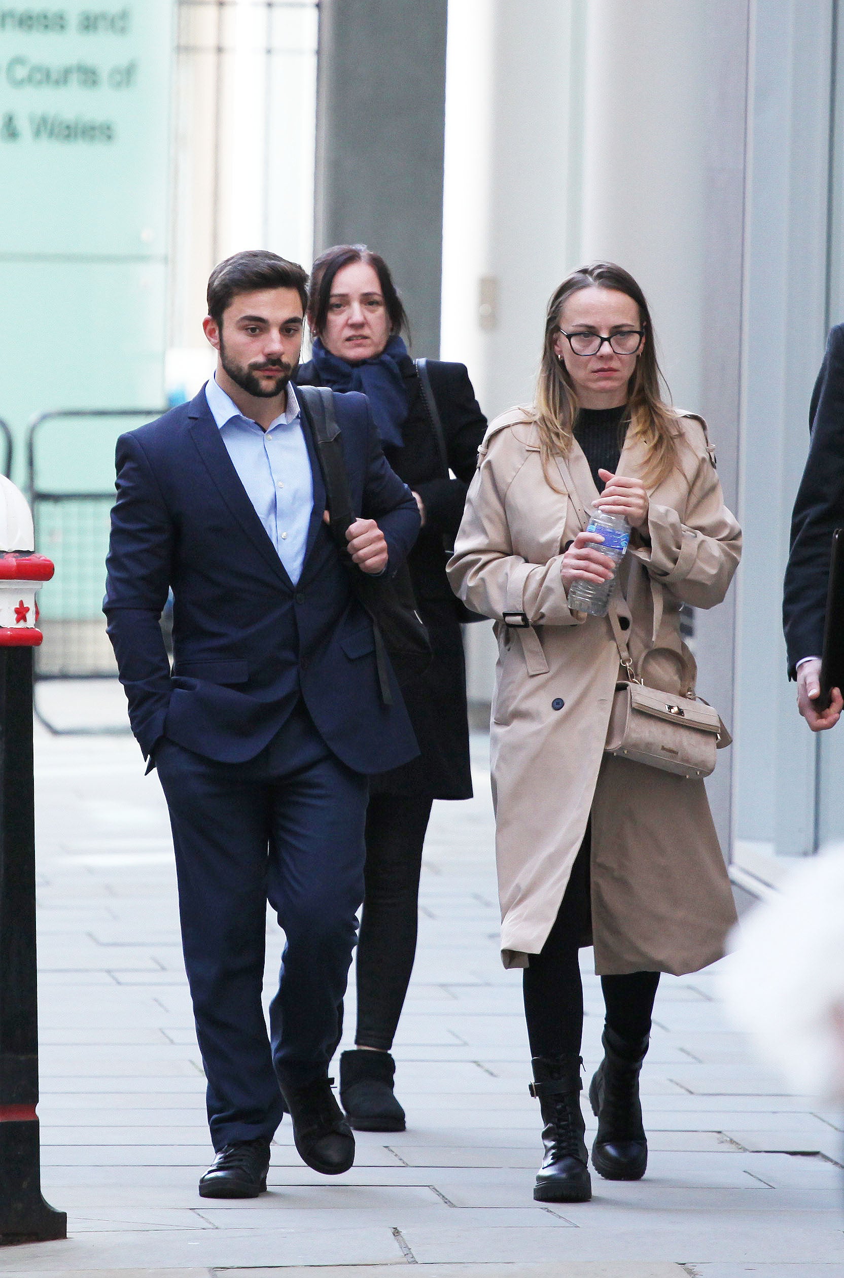 Georgia Opritescu, right, outside court