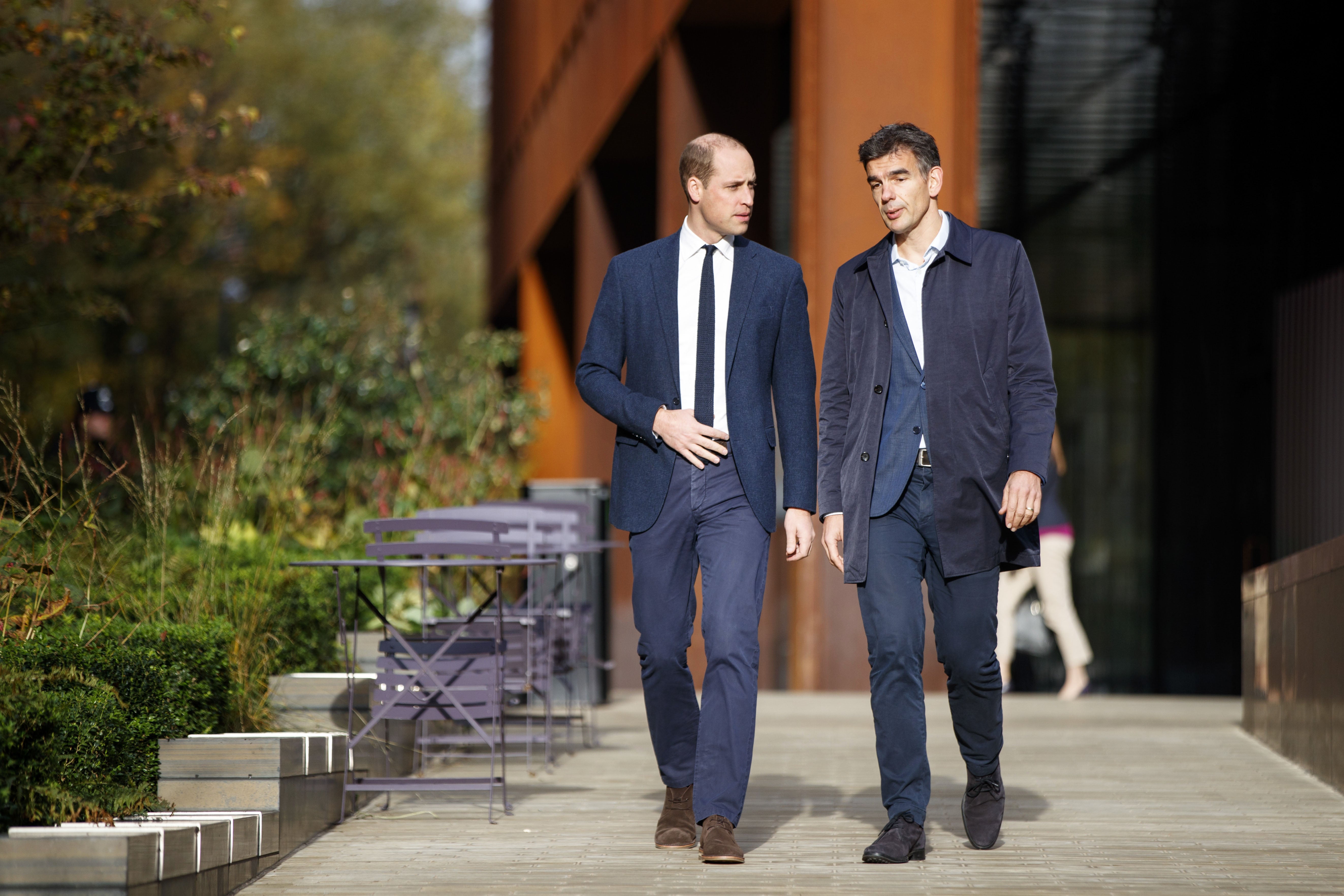 Brittin con il principe William al quartier generale di Goggle a Londra nel 2017