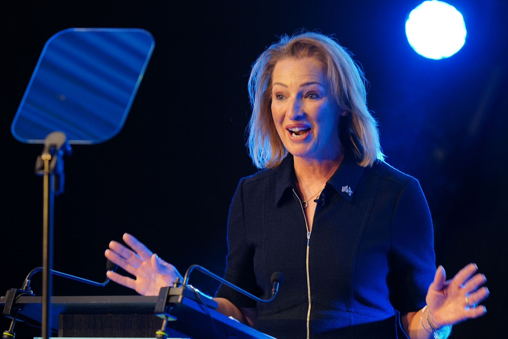 Reform MP condemned for making &lsquo;tartan burqa&rsquo; joke at Scottish election launch