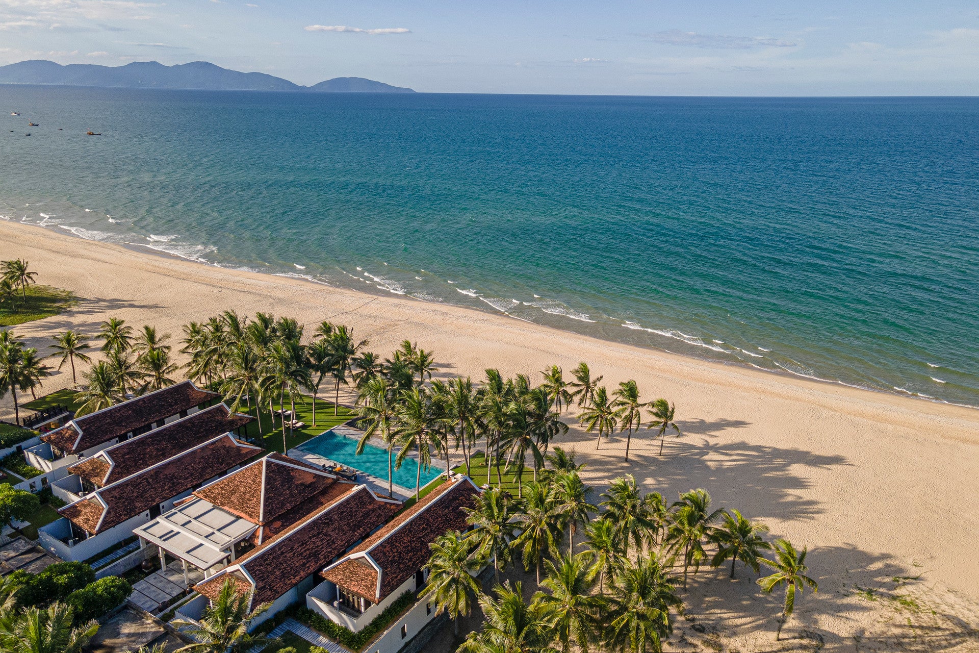 This tranquil hotel sits on one of Vietnam’s finest stretches of beach