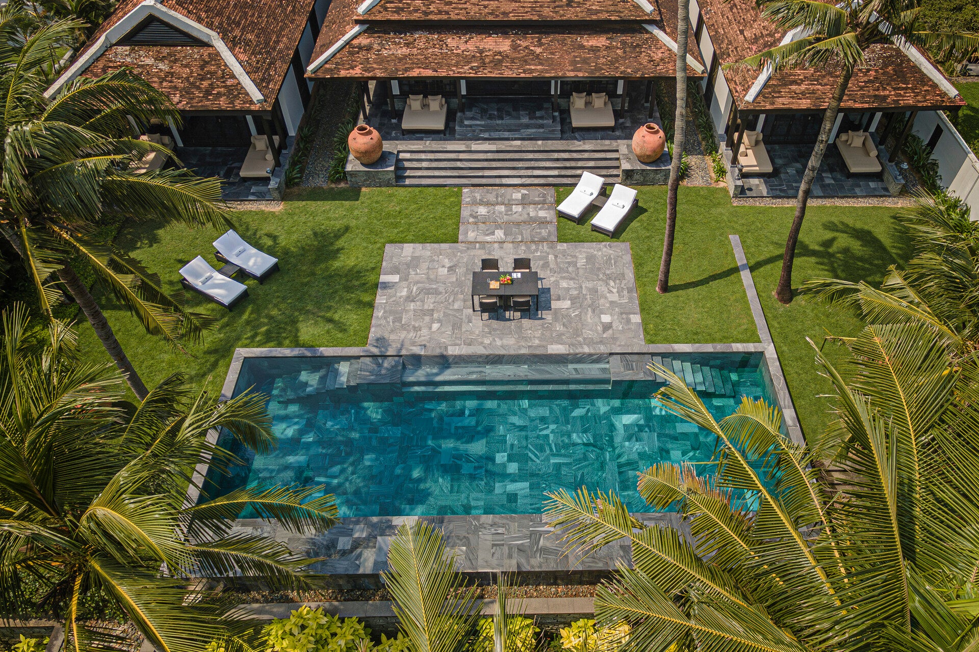 A villa with a private pool