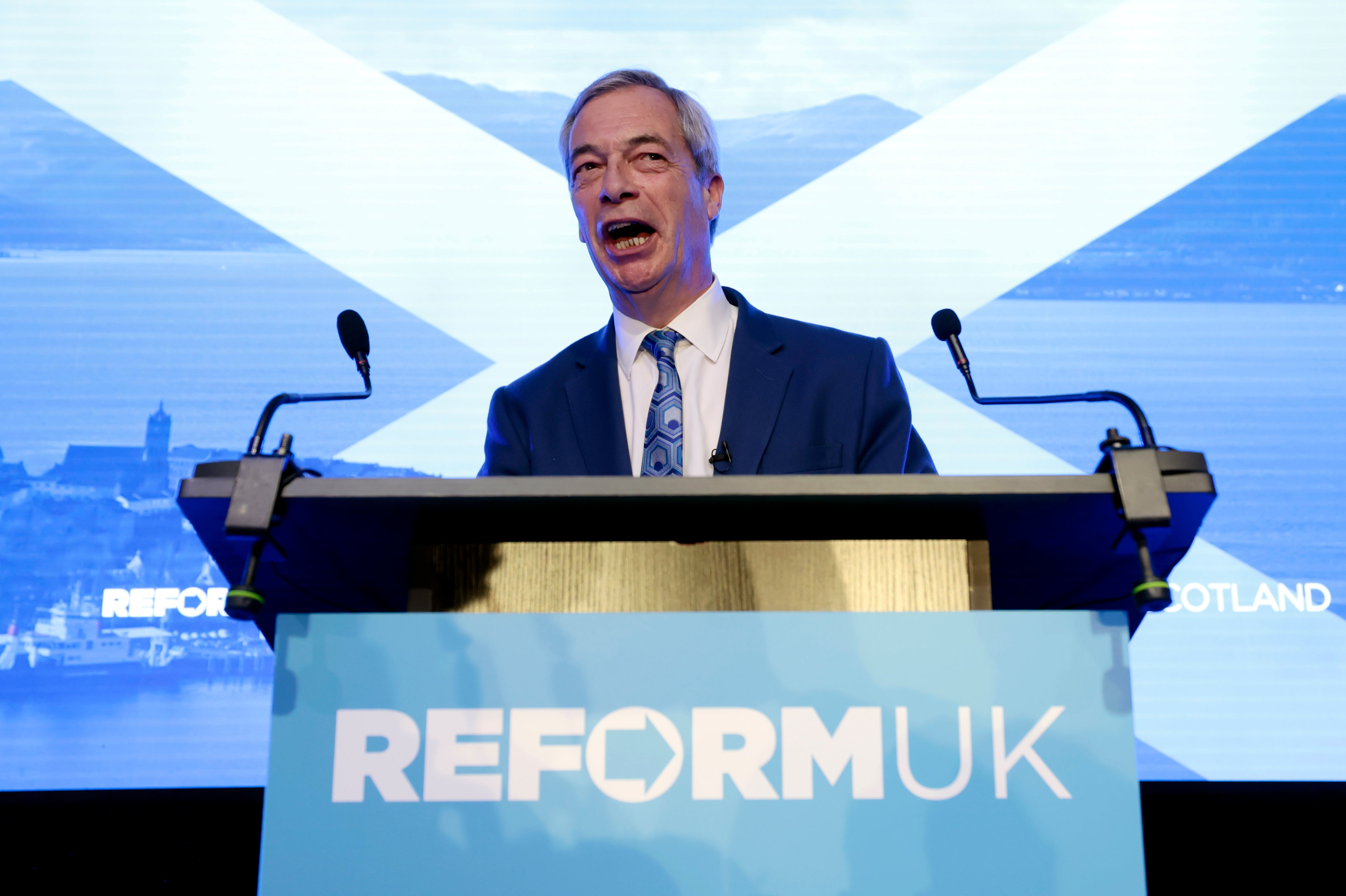 Nigel Farage, leader of Reform UK,