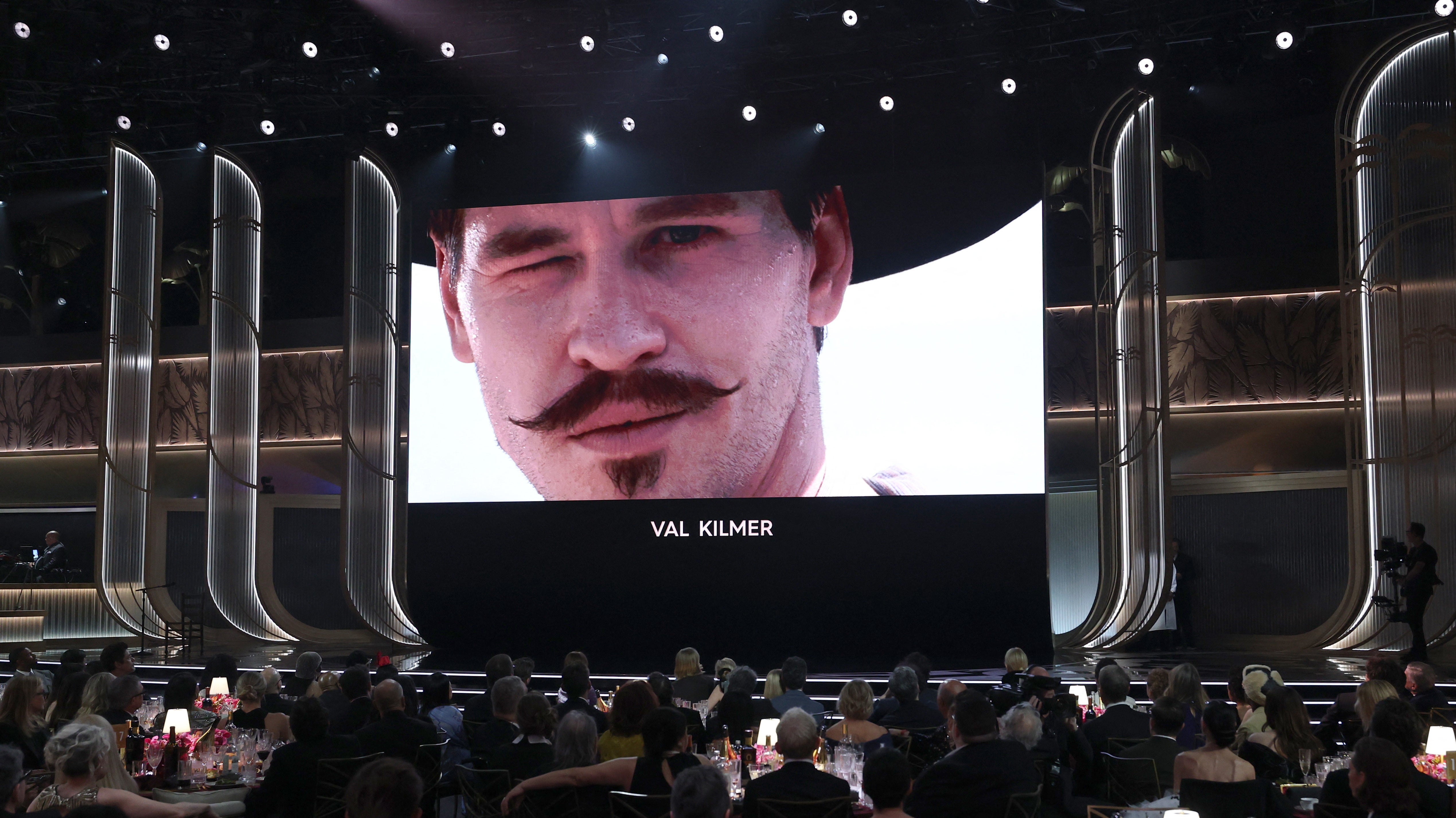 A picture of Val Kilmer during the In Memoriam segment at Actor Awards