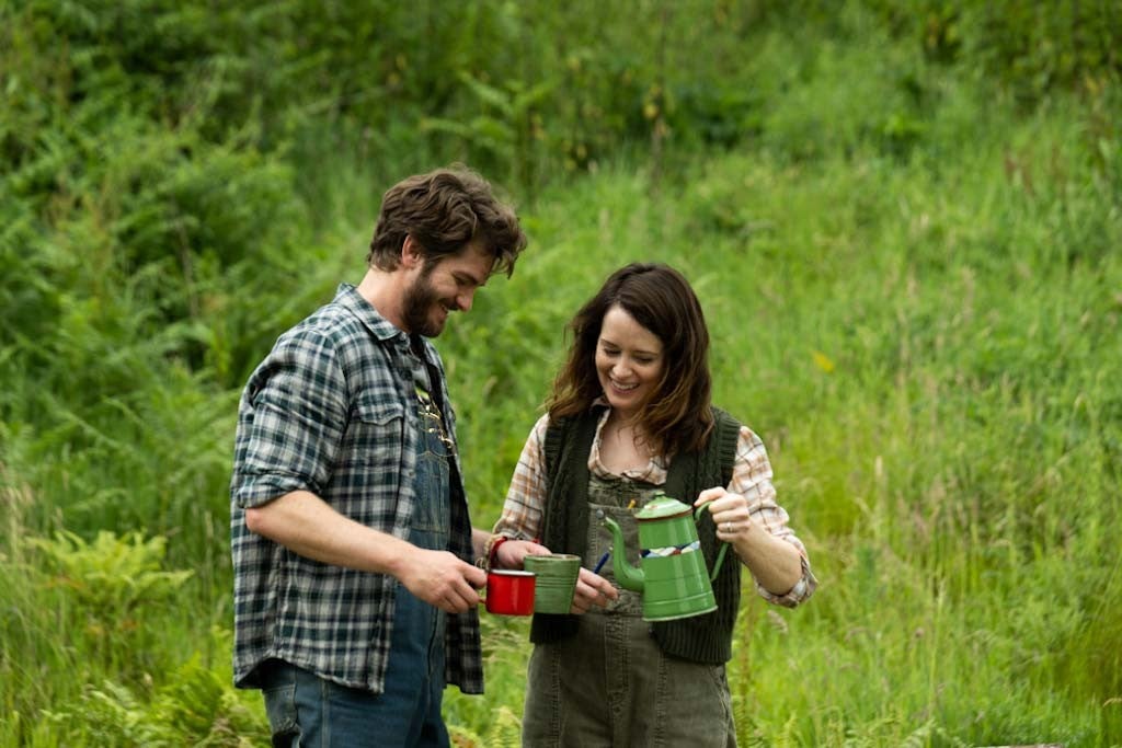 Garfield and Foy on set: it’s hard to disagree that the film is hitting all the right notes