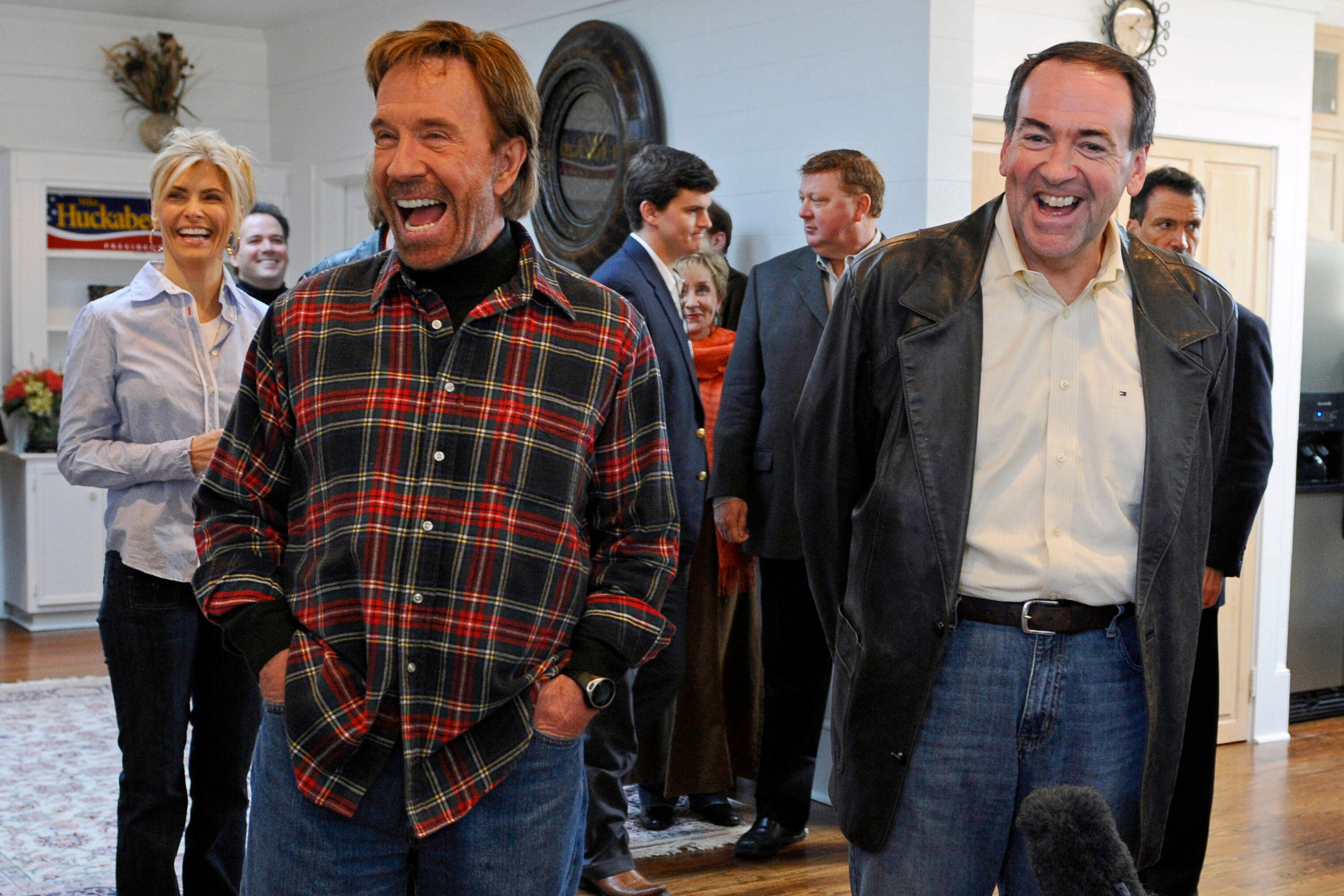 Chuck Norris and Mike Huckabee in 2008