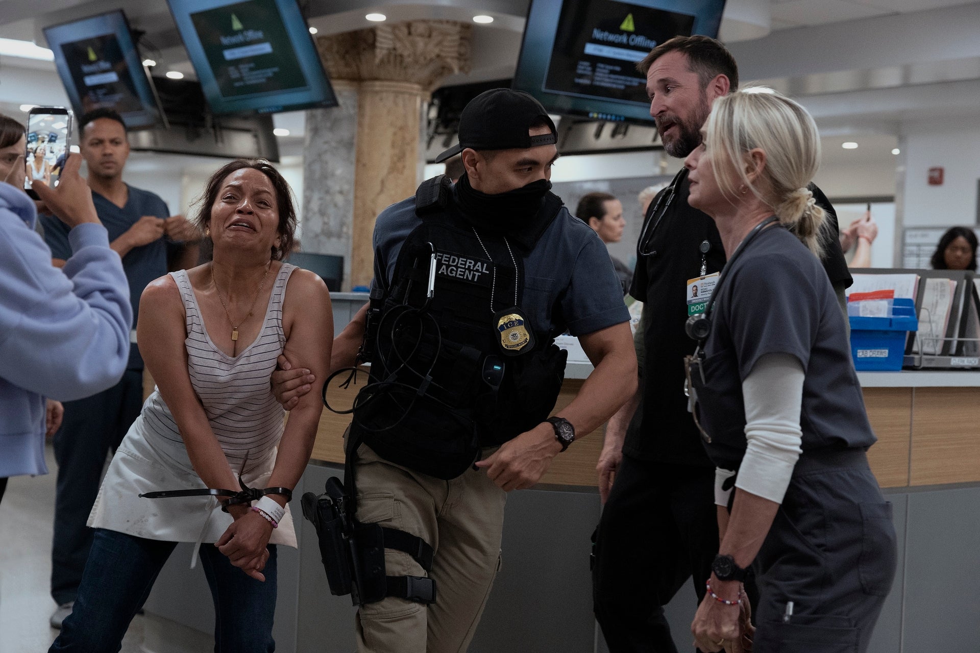 Some viewers of ‘The Pitt’ felt the ICE agents’ storyline was ‘balanced,’ while others felt it was ‘too kind’