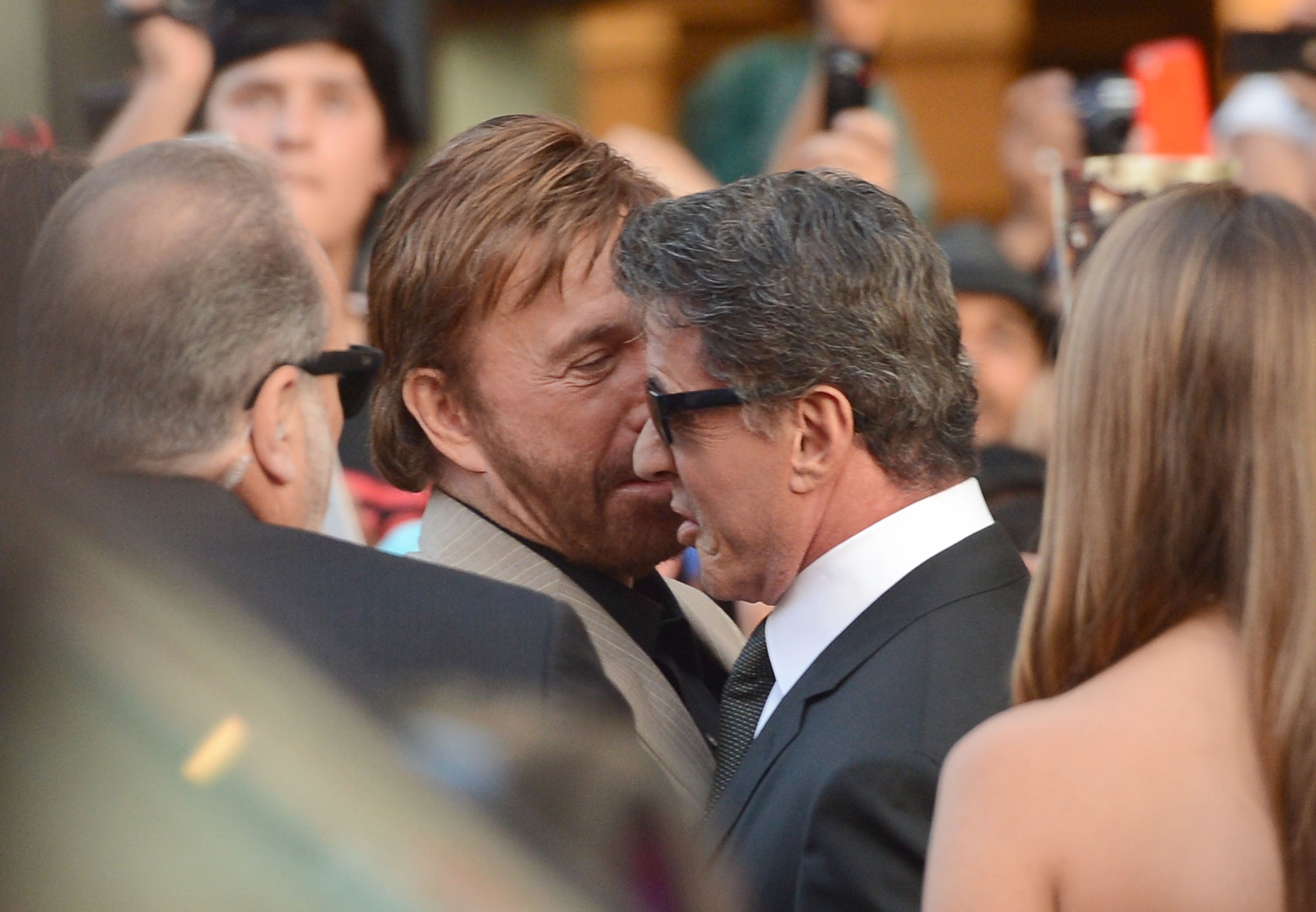 Norris and Stallone at the premiere of ‘The Expendables 2’ in 2012