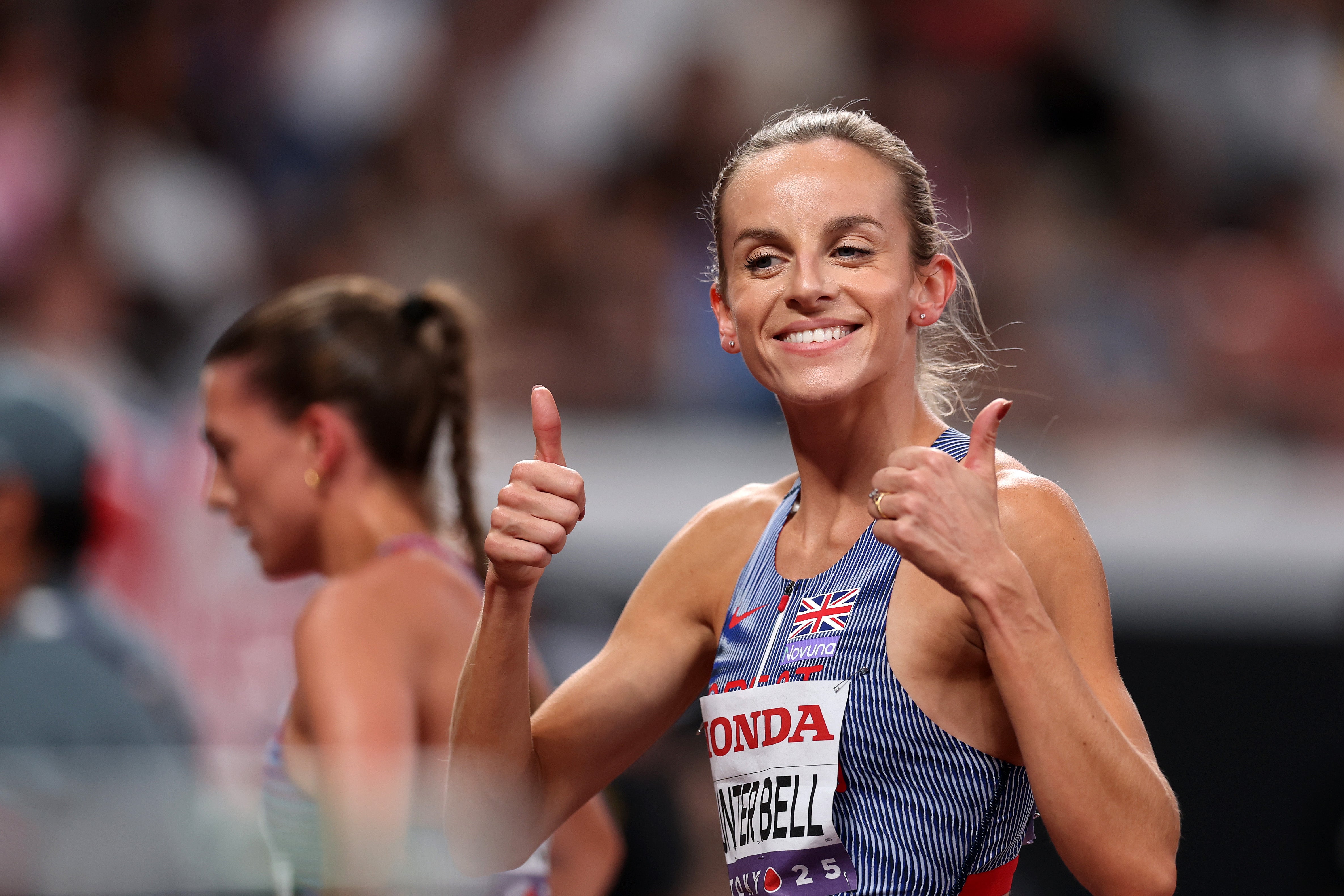 Georgia Hunter Bell poses for a photo after competing in the Women's 800 Metres Semi-Finals on day seven of the World Athletics Championships Tokyo 2025 at National Stadium on September 19, 2025 in Tokyo, Japan