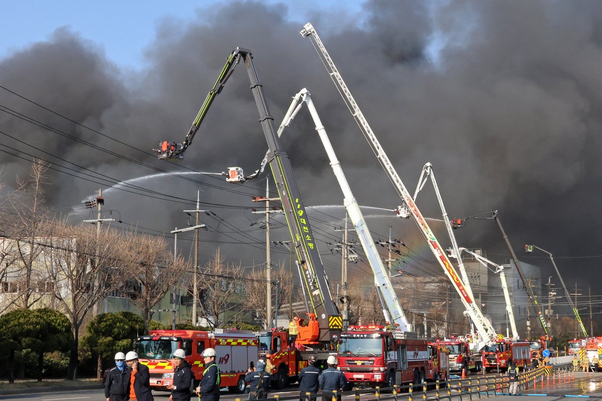 At least 14 killed in fire at South Korean auto parts plant