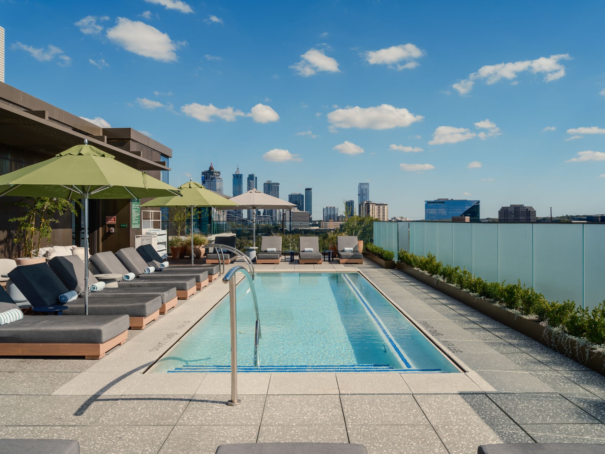 The hotel’s rooftop pool is the perfect place to chill