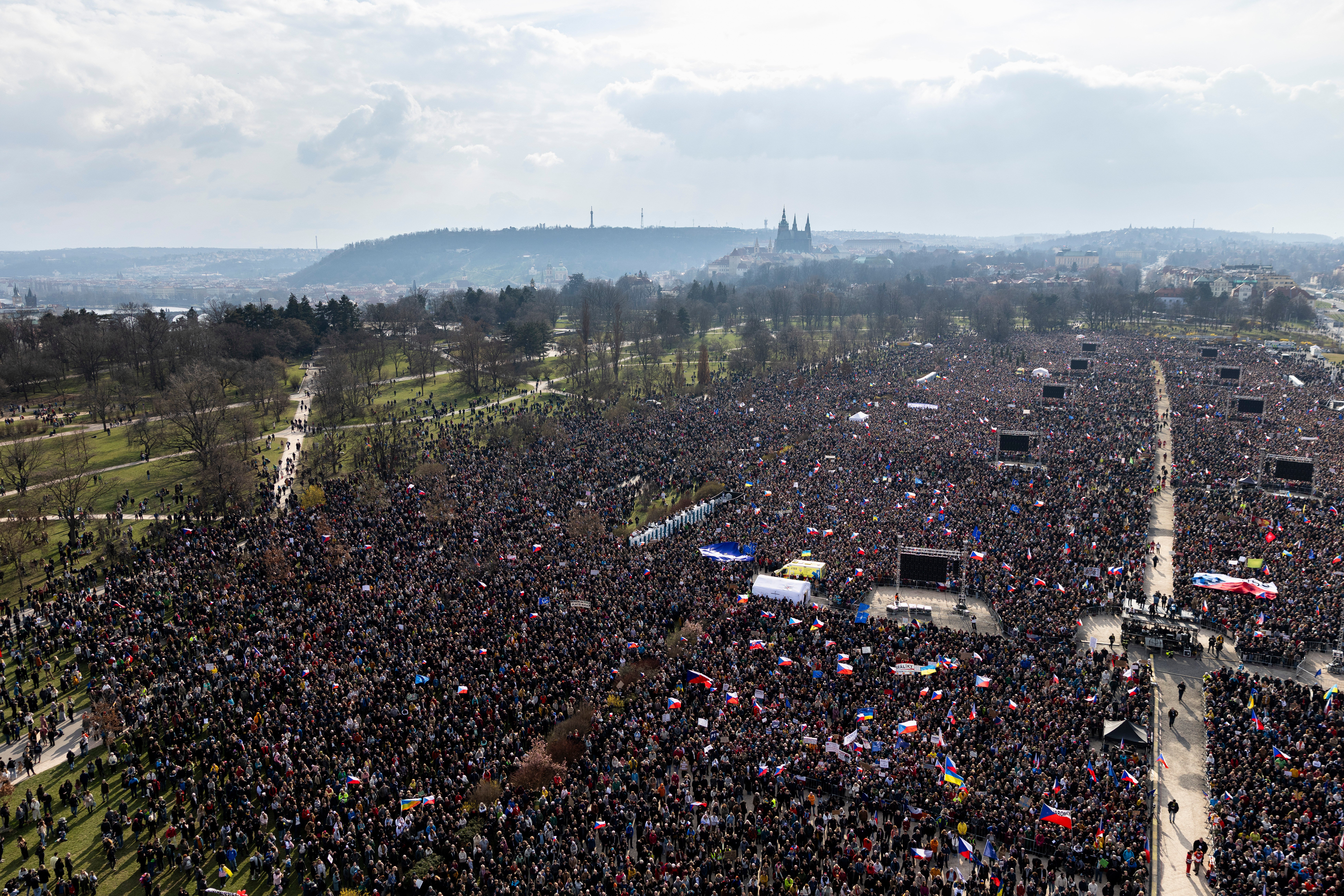 Prague protesters rally against public media funding overhaul
