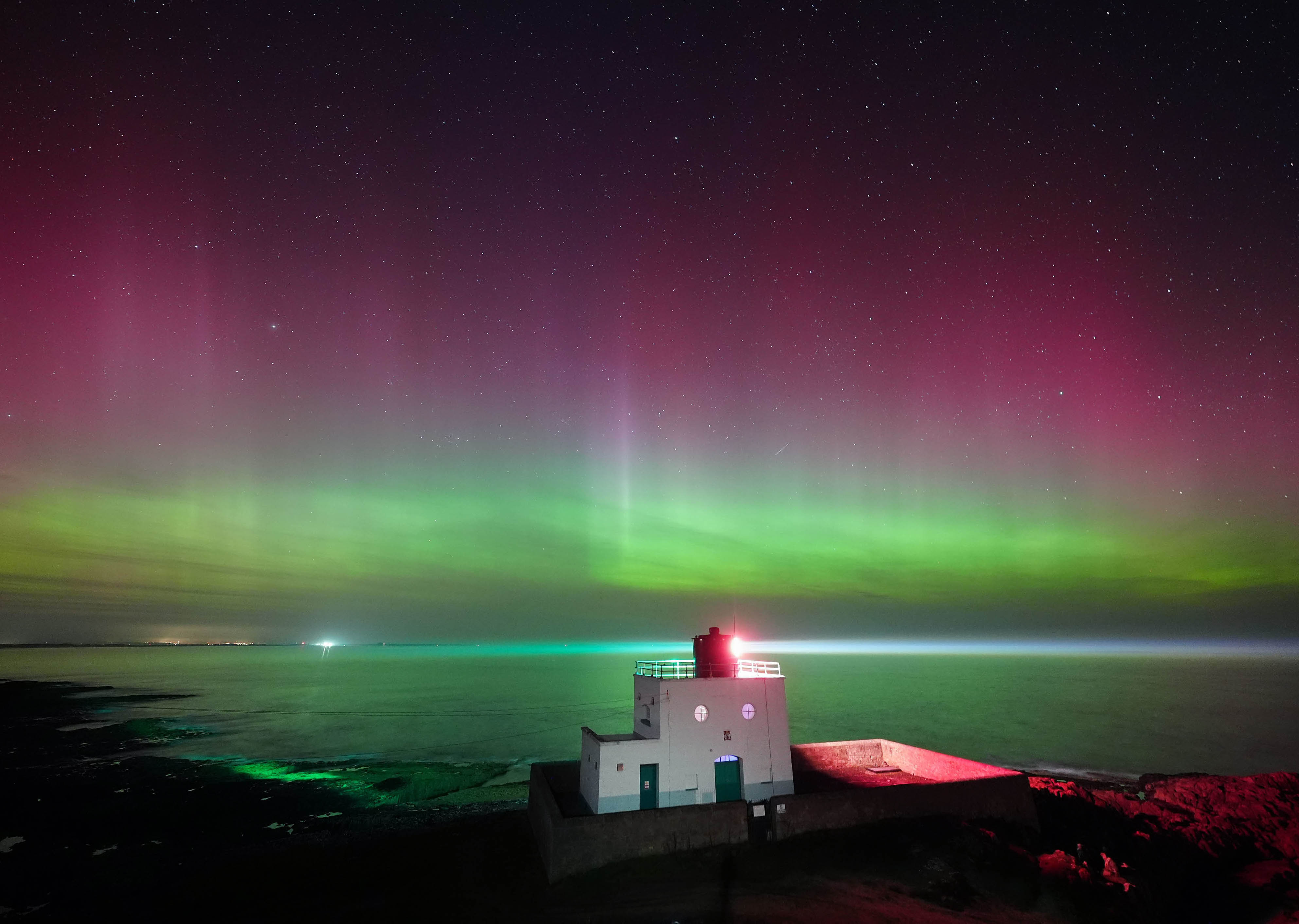 The Northern Lights could be seen in Northumberland on Friday night