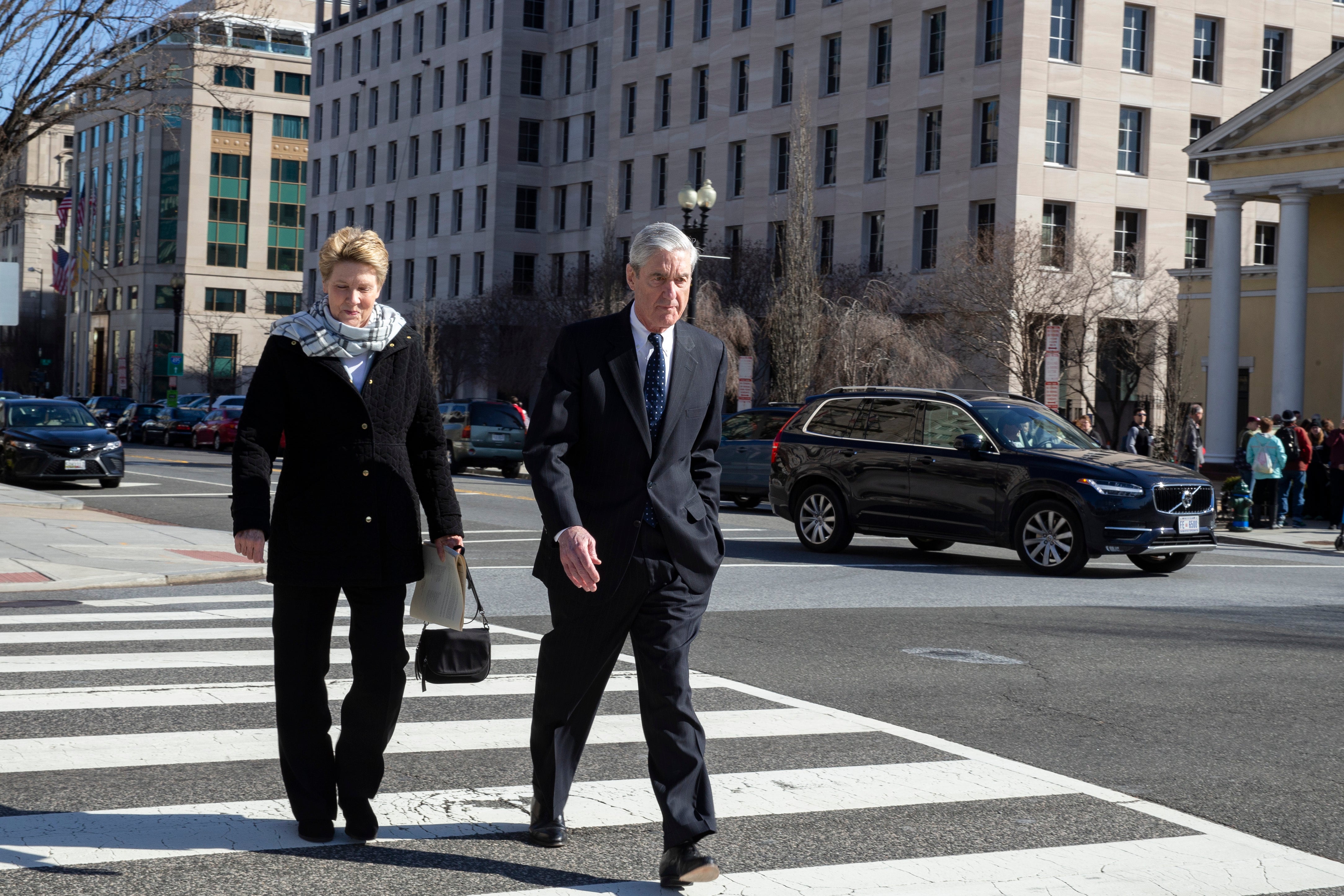 Mueller pictured with his wife, Ann, in 2019