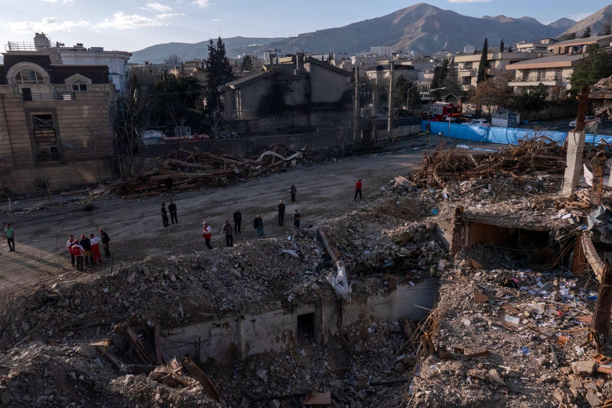 The building was hit on March 16 amid Israeli and US attacks and resulted in several civilian deaths and missing persons