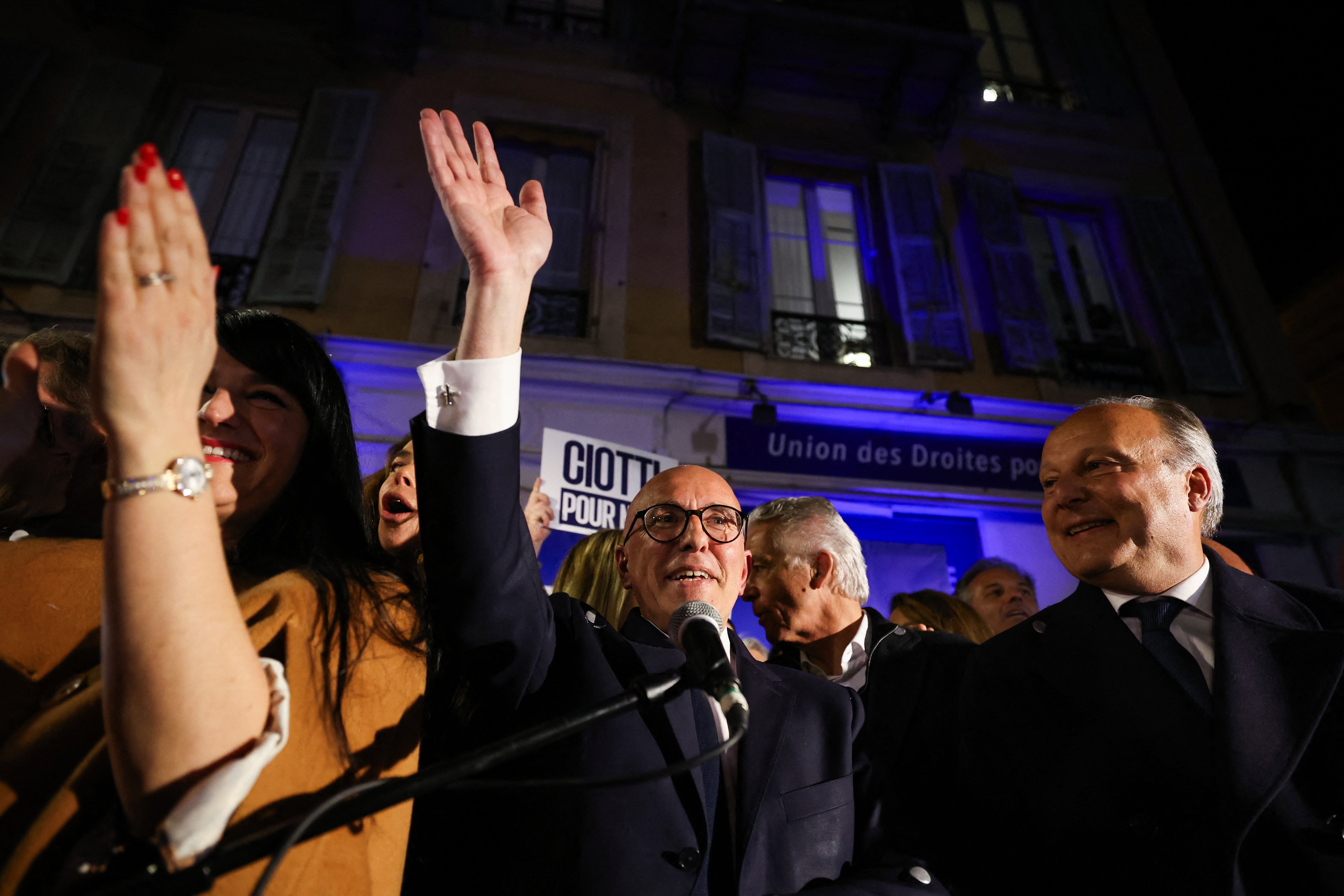 Emmanuel Gregoire, Paris mayoral candidate for Socialist party, reacts after early results suggested he had won the second round of the mayoral election in Paris