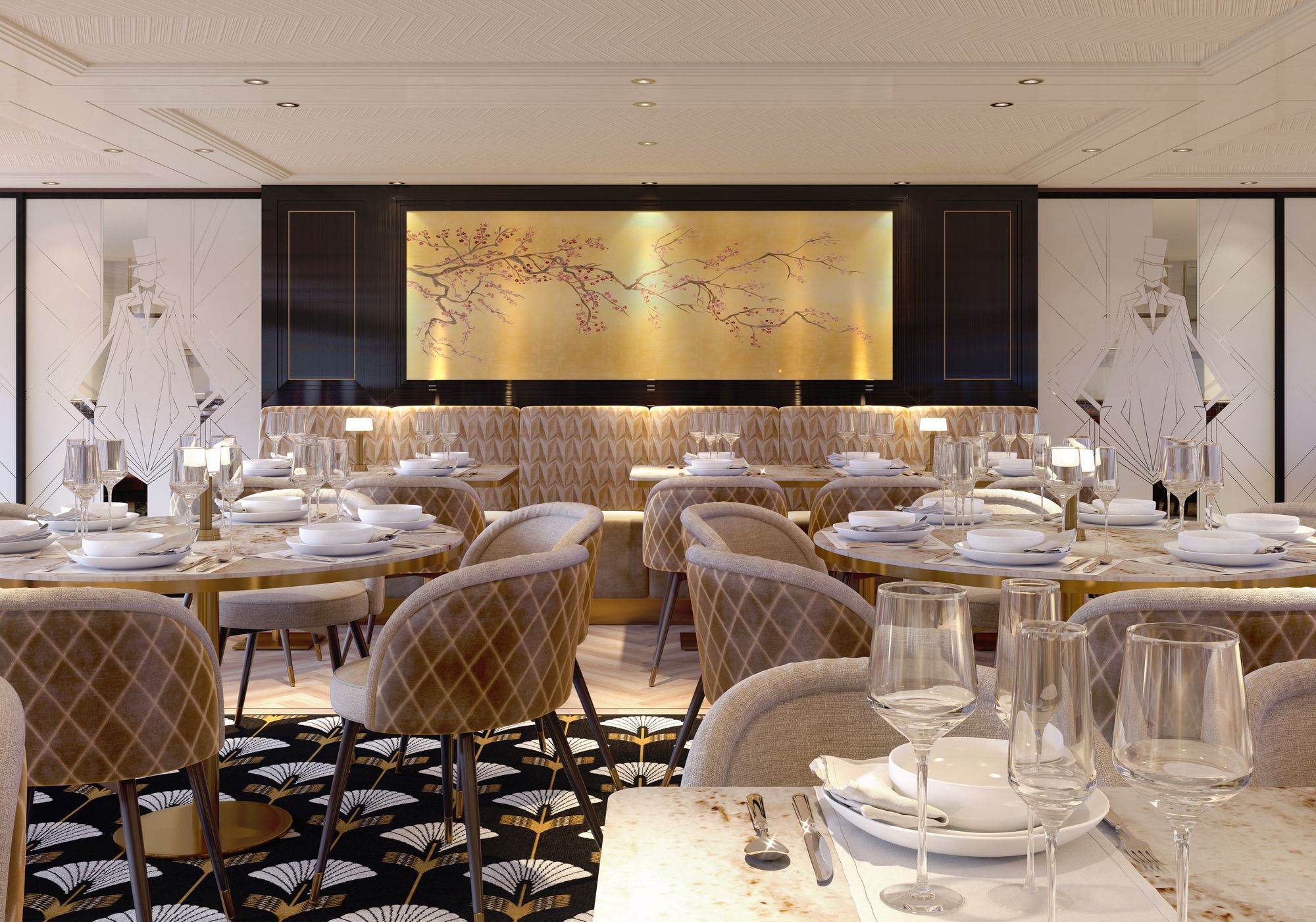 Guests can dine in style inside the SS Marlene restaurant